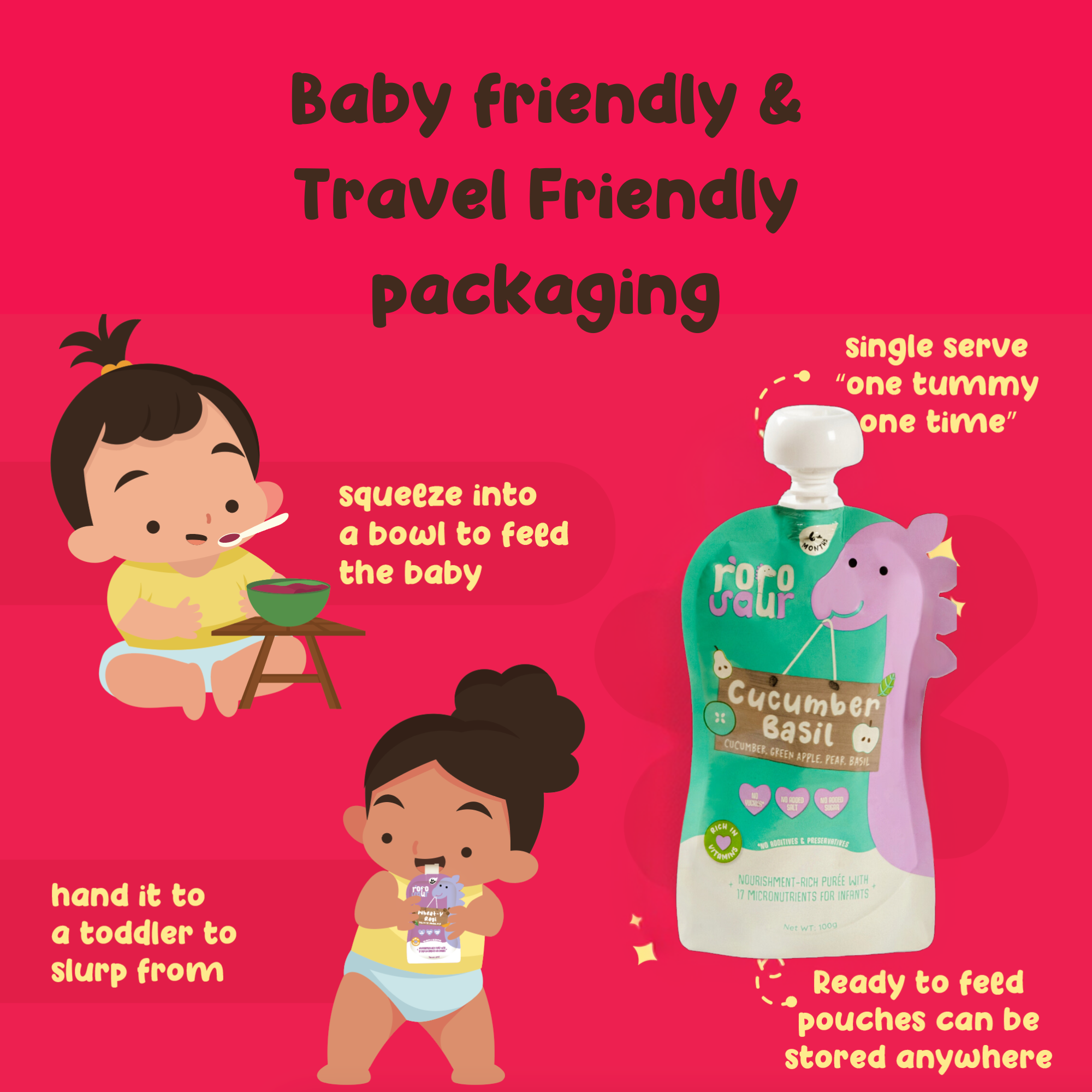 Baby Food | Kids Healthy Snacks | Fruit and Vegetable Puree | Cucumber Basil | 100 g、mySite、camillekostekn