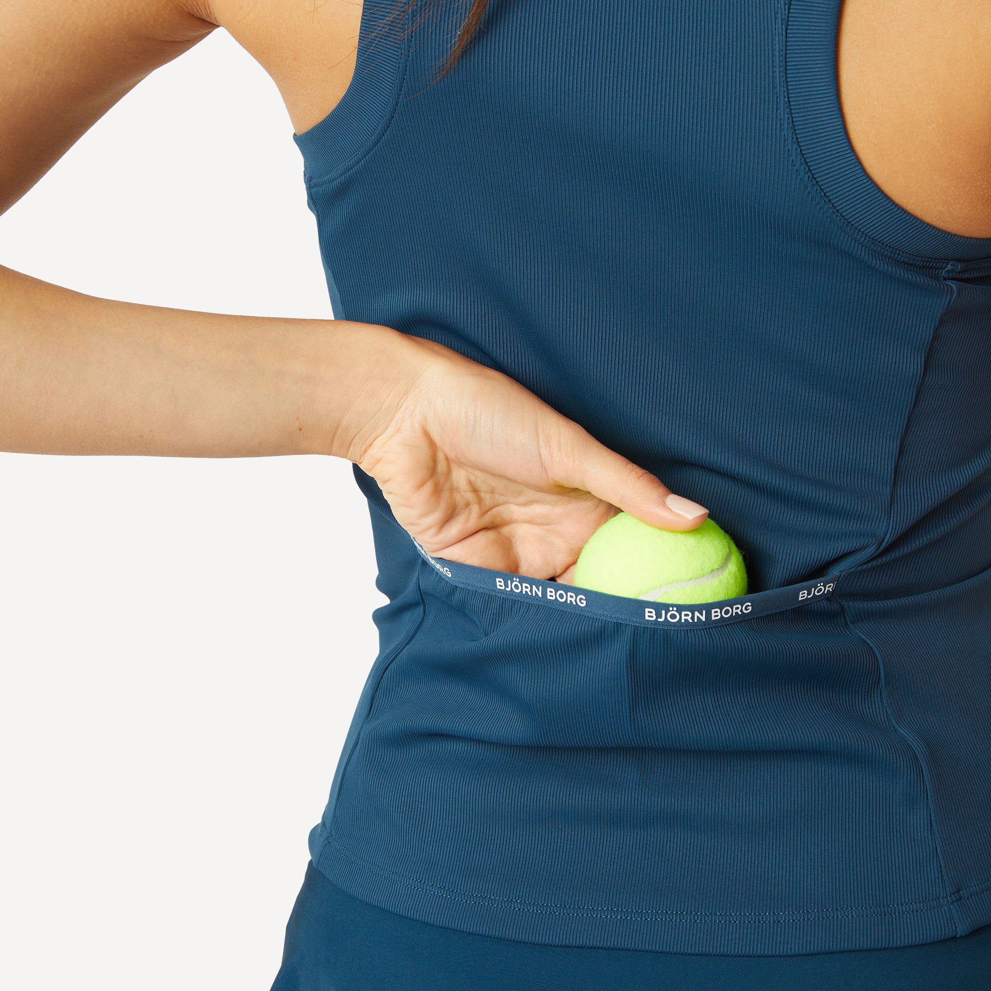 Bj枚rn Borg Ace Women's Rib Pocket Tennis Tank、mySite、neckold