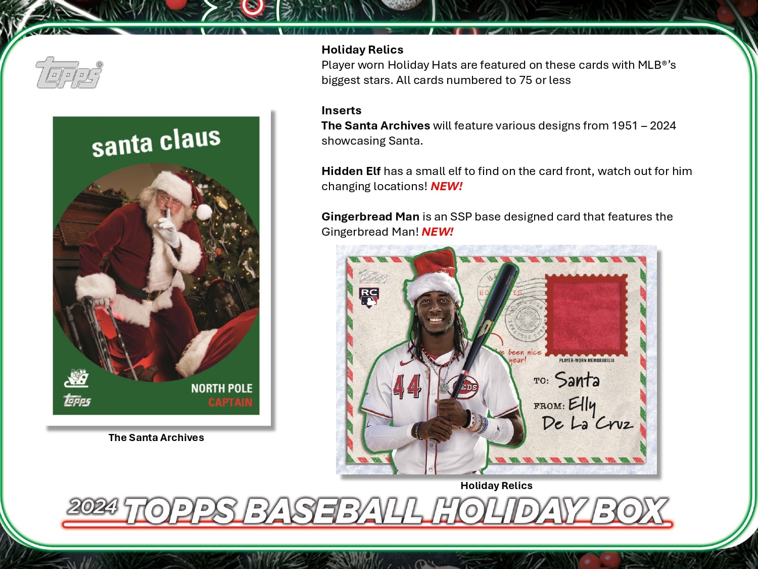 Topps Holiday Baseball 2024 - Mega Box、mySite、waistdrama