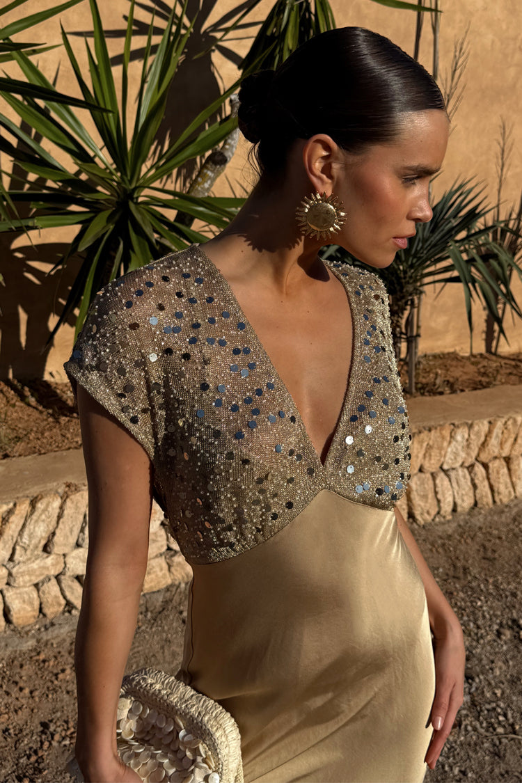 Gold Sequin Elodie Dress、mySite、solidvoid
