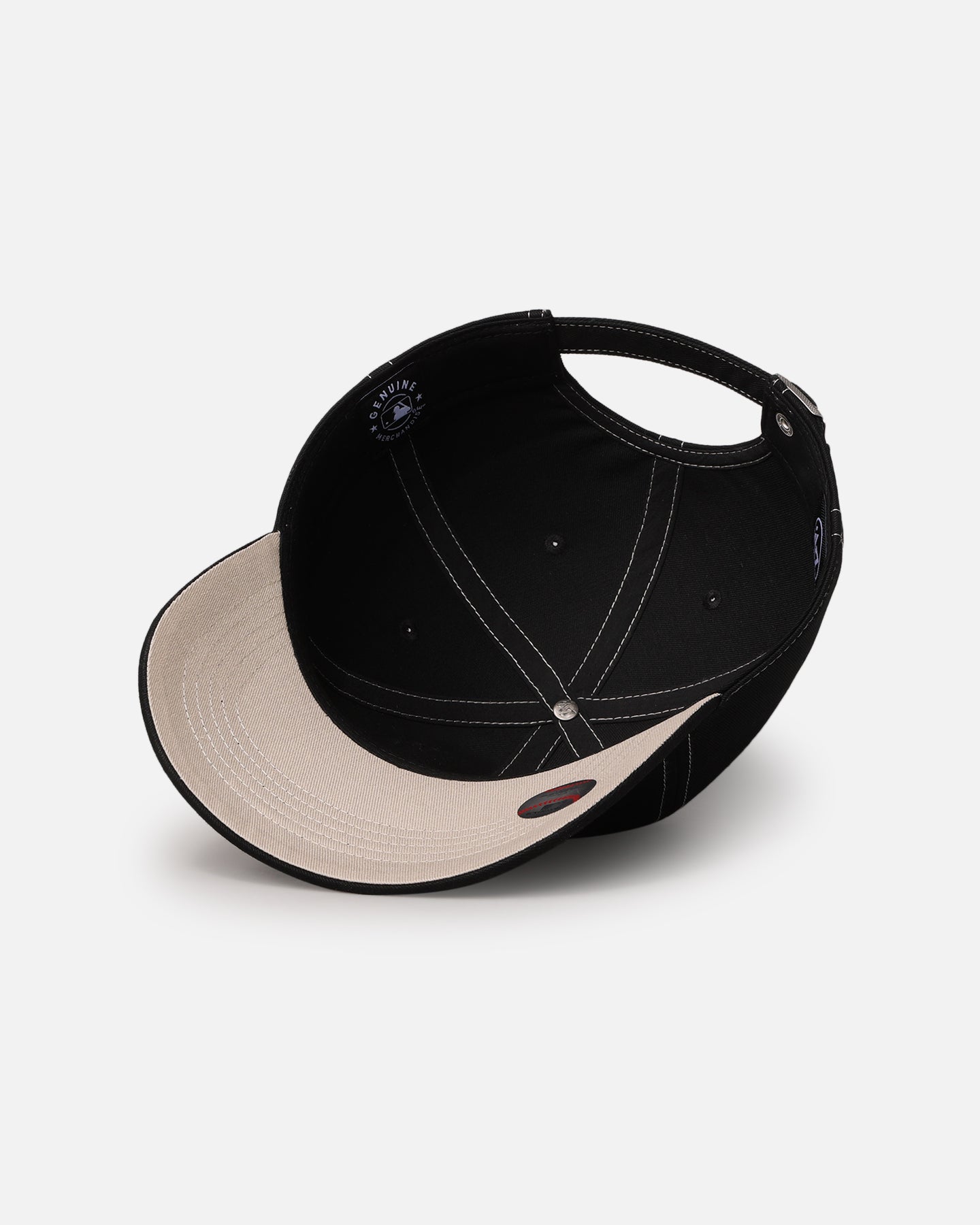 47 Brand New York Yankees 'Contrast Stitch' 47 Clean Up Strapback Black/Bone、mySite、zt4zffjzw