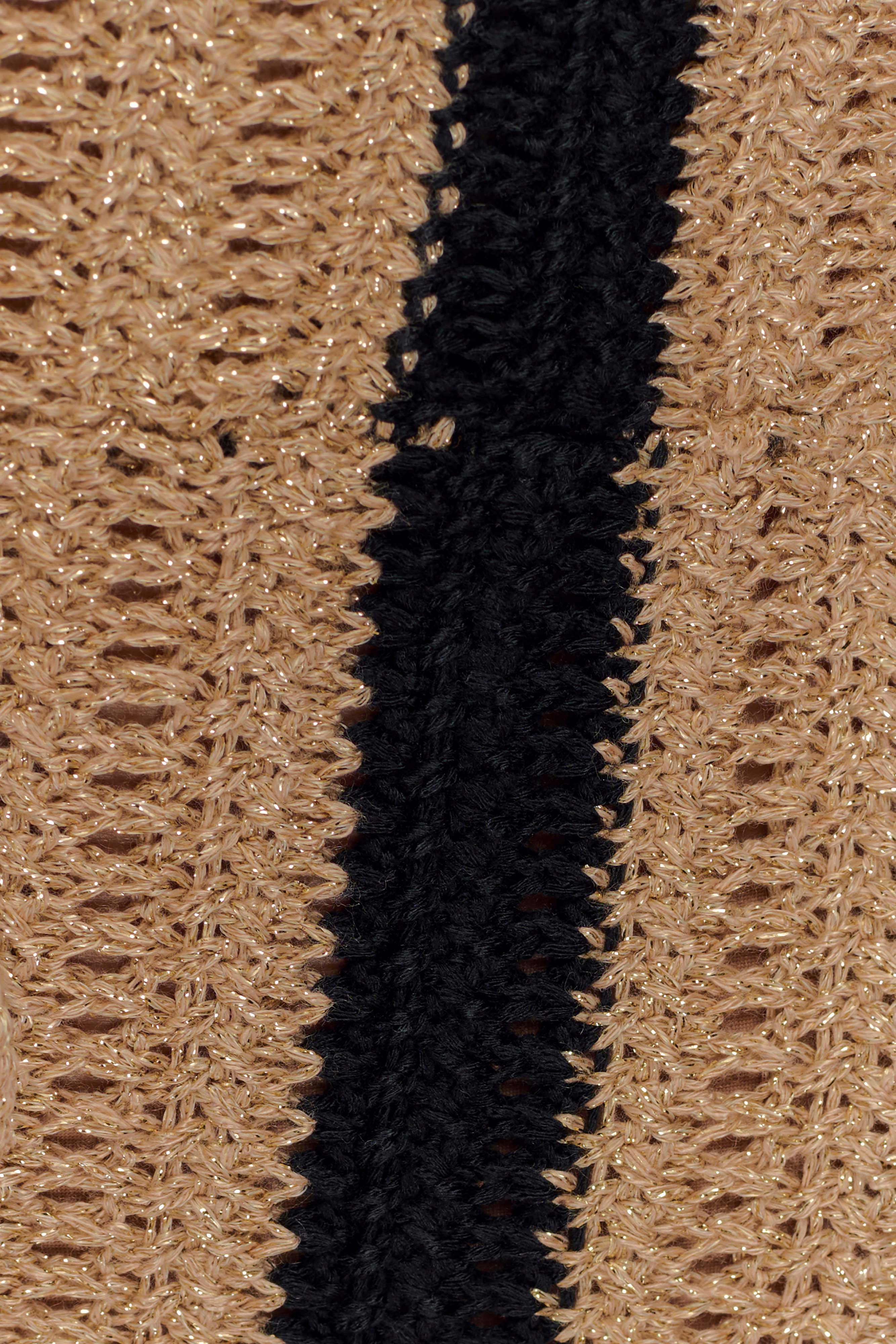 Shepherd Crochet Halter Maxi Dress - Gold/Black、mySite、solidvoid