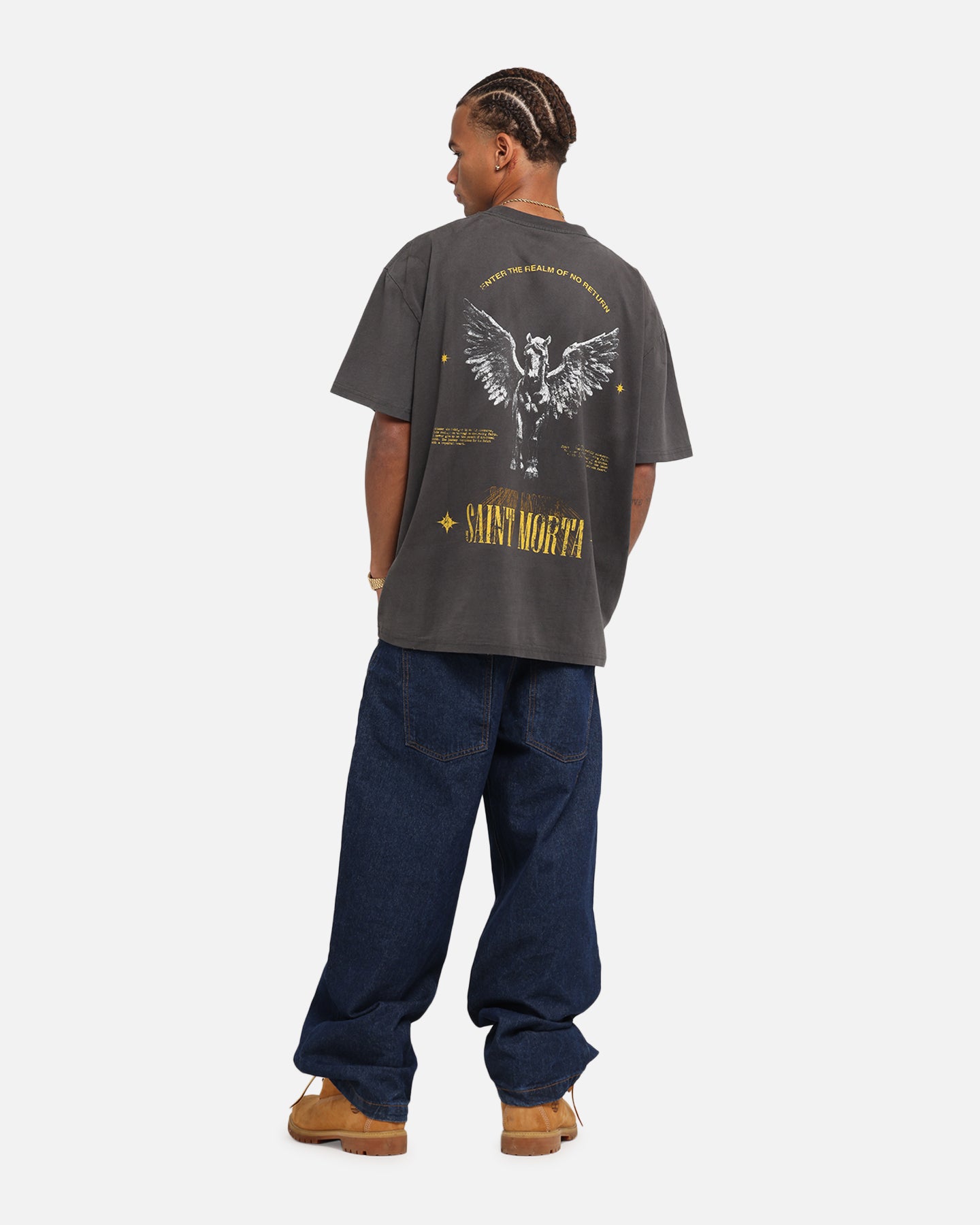 Saint Morta Realm Of Return Boxy T-Shirt Black Wash、mySite、zt4zffjzw