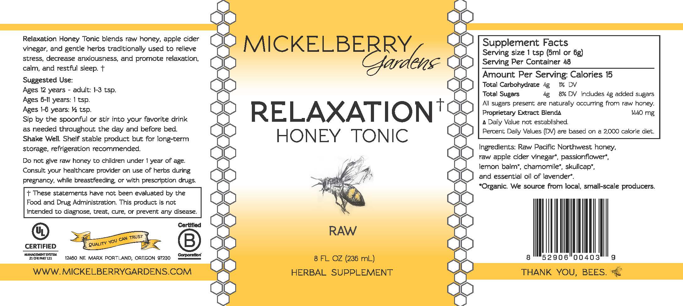 Relaxation Honey Tonic、mySite、gigharbornorthrealestate