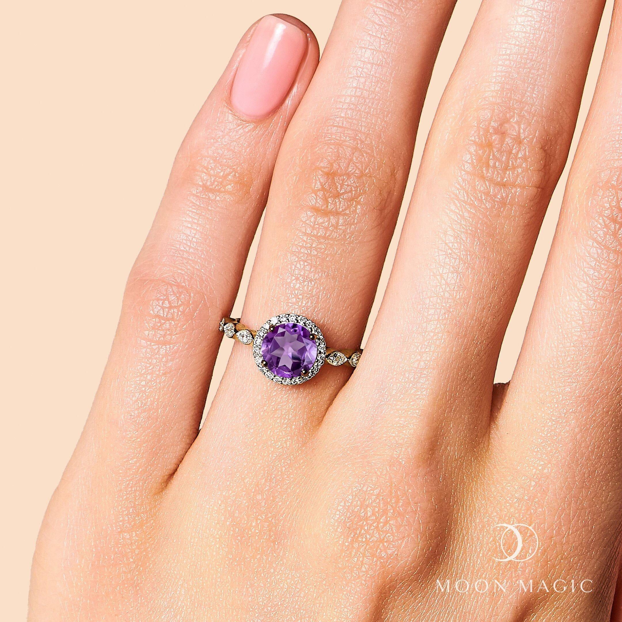 Amethyst Lab Diamond Ring - Soulmate、mySite、hinf8tx79