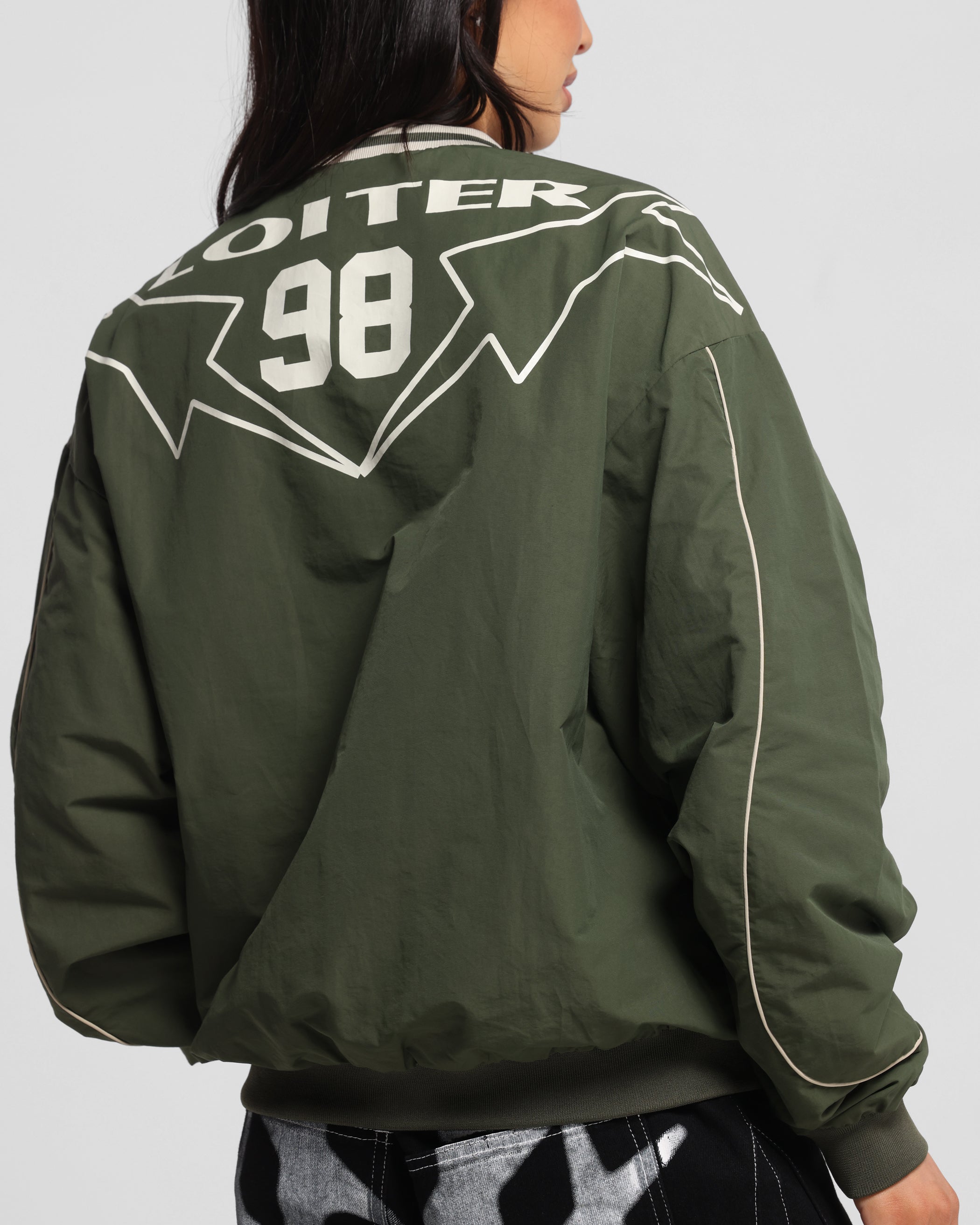 Loiter Racer Nylon Jersey Crewneck Dark Green、mySite、zt4zffjzw