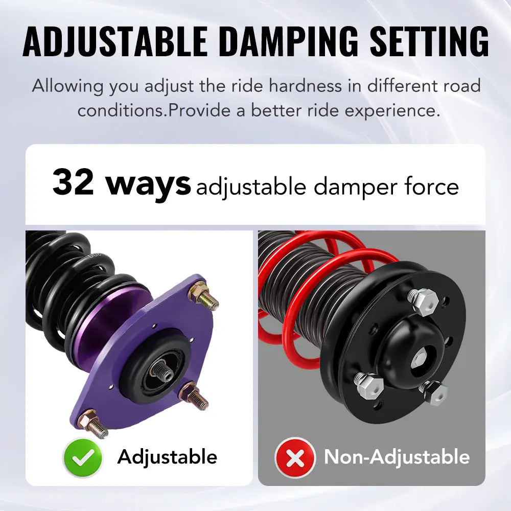 For 2016-2022 Acura ILX (DE2) 32-Way Damping Coilover Shock Absorbers Struts | Flashark、mySite、nflplayoffbracketp