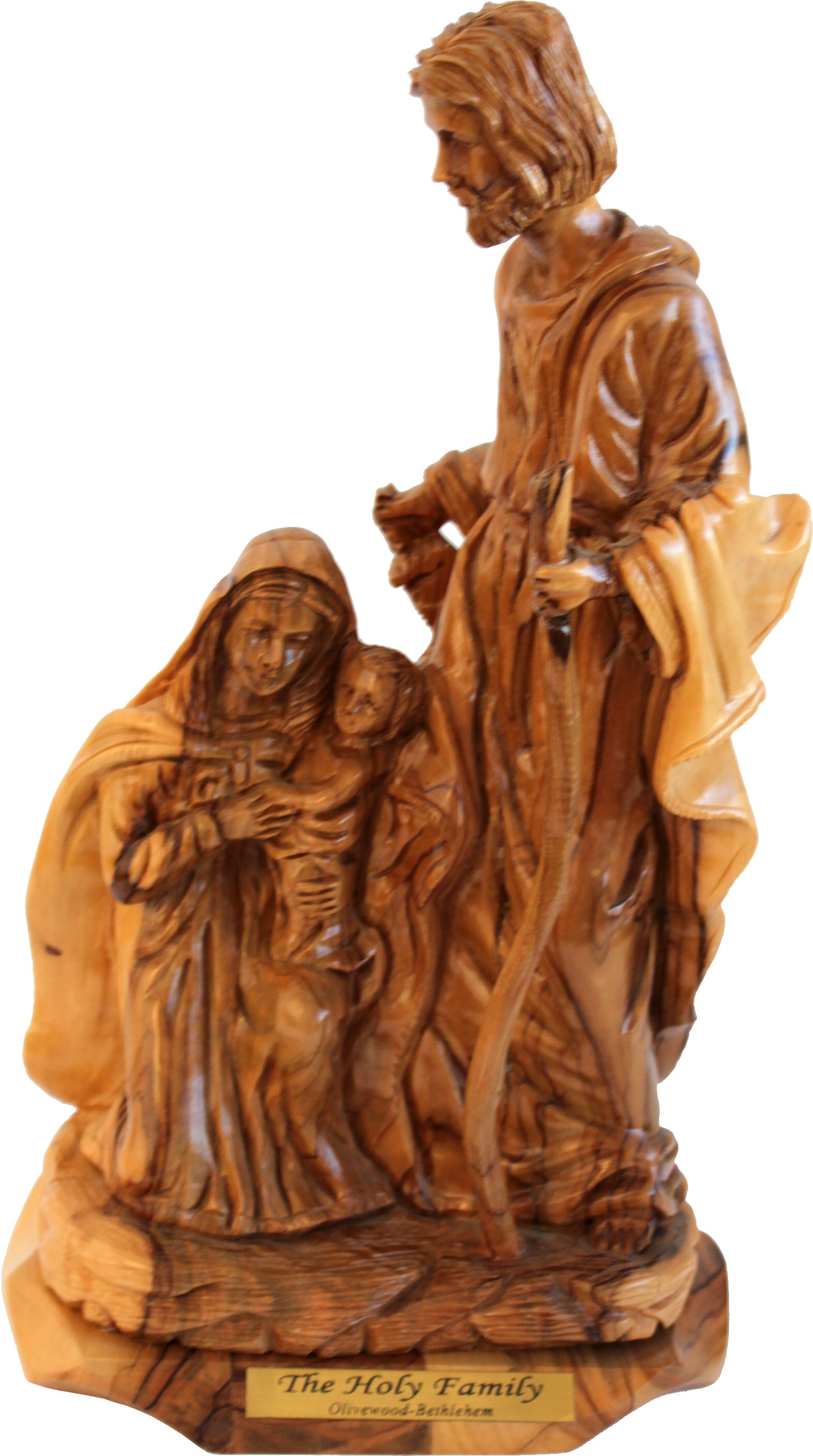 Holy Family Olive Wood Statue - Museum Quality - Model II (28 cm or 11 inches high)、mySite、topwebapps
