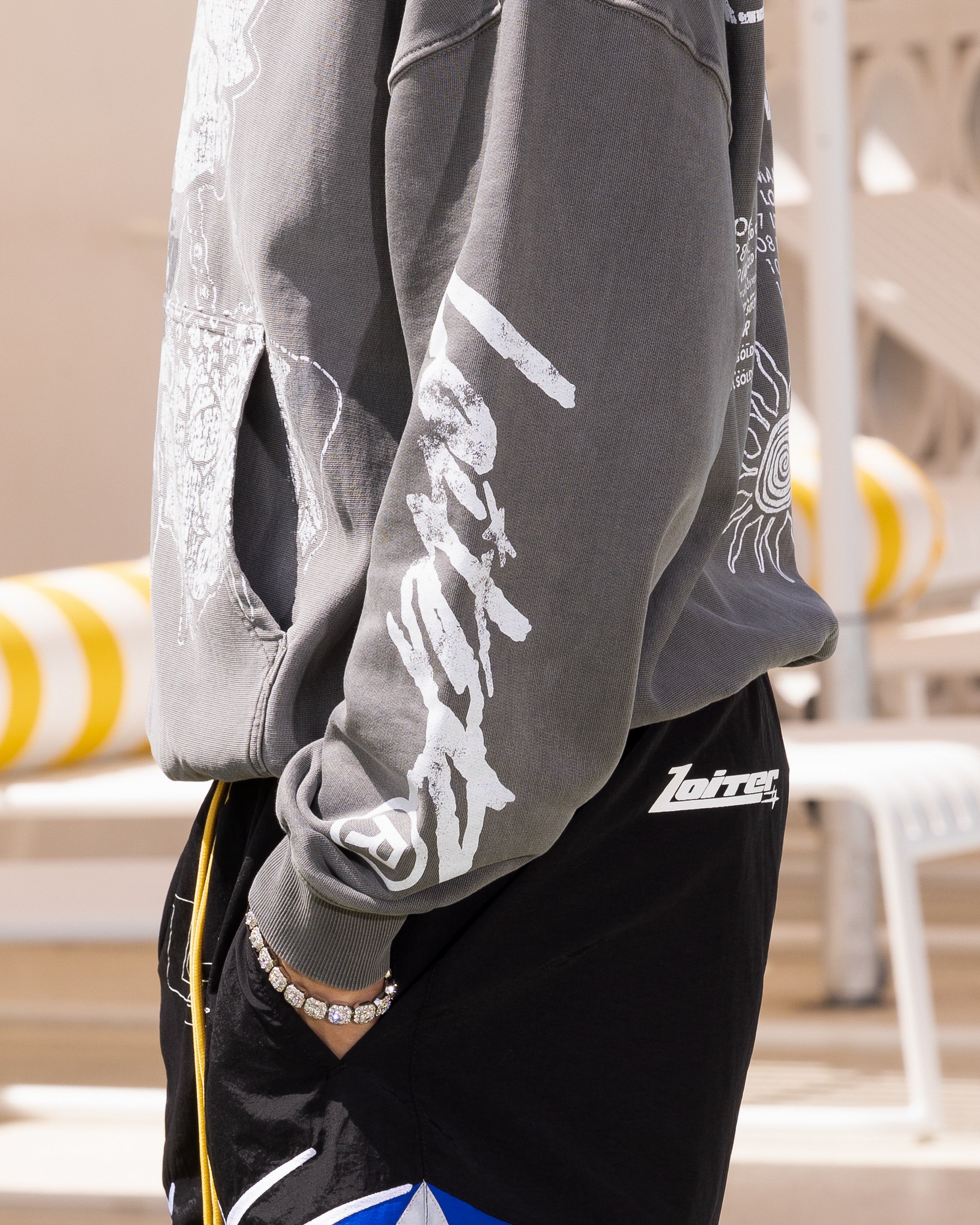 Loiter Midsummer Vintage Hoodie Charcoal、mySite、zt4zffjzw