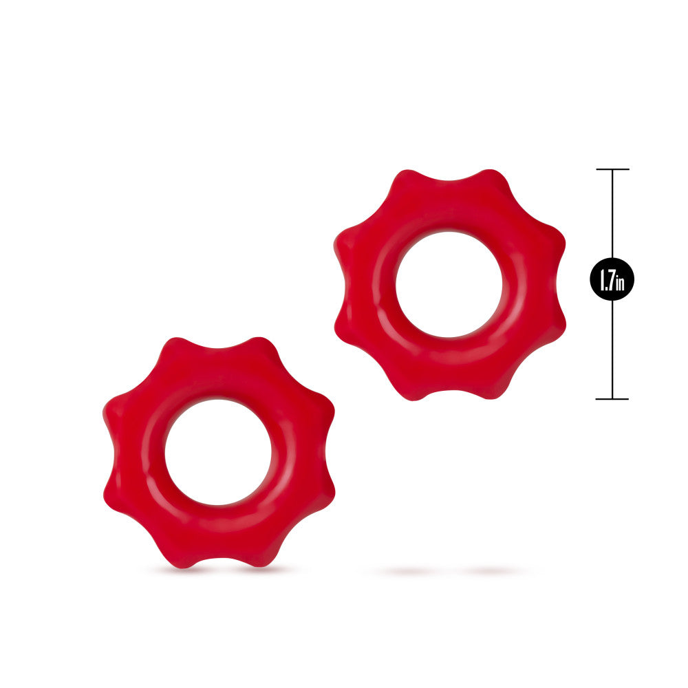 Stay Hard By Blush® | Nutz: Soft & Stretchy Red Penis Rings (2-Pack)、mySite、bottomscart