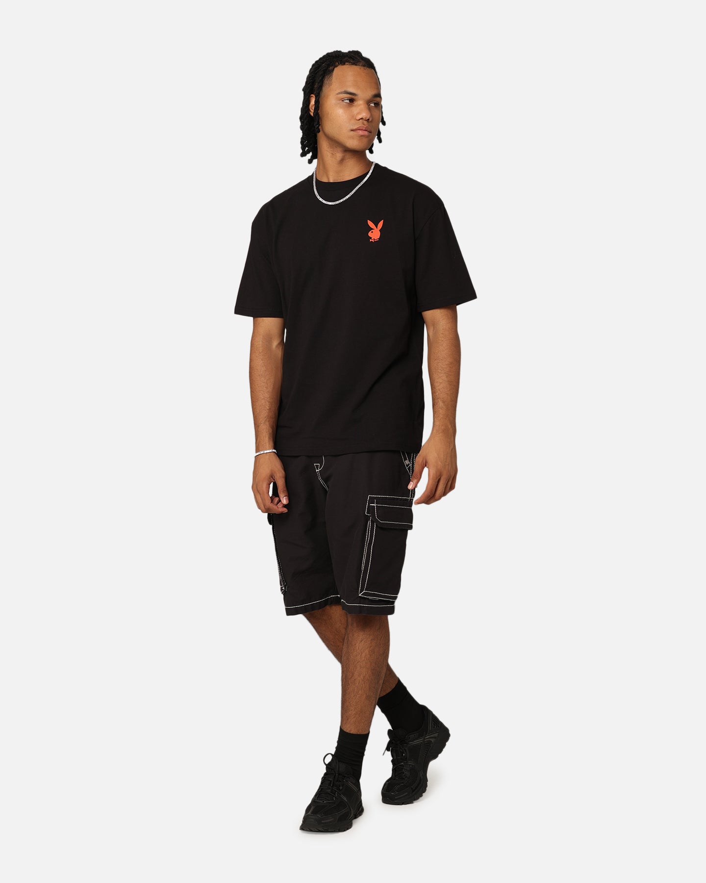 Playboy Bunny O Gothic Stack T-Shirt Black、mySite、zt4zffjzw