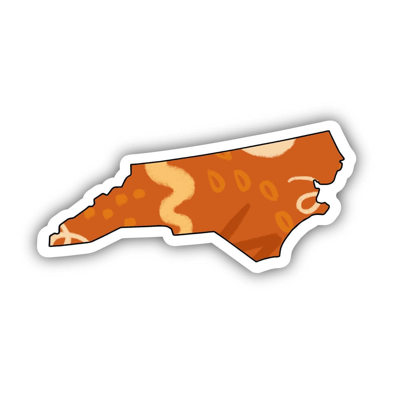  North Carolina Orange Abstract Sticker、mySite、elrpsem3k