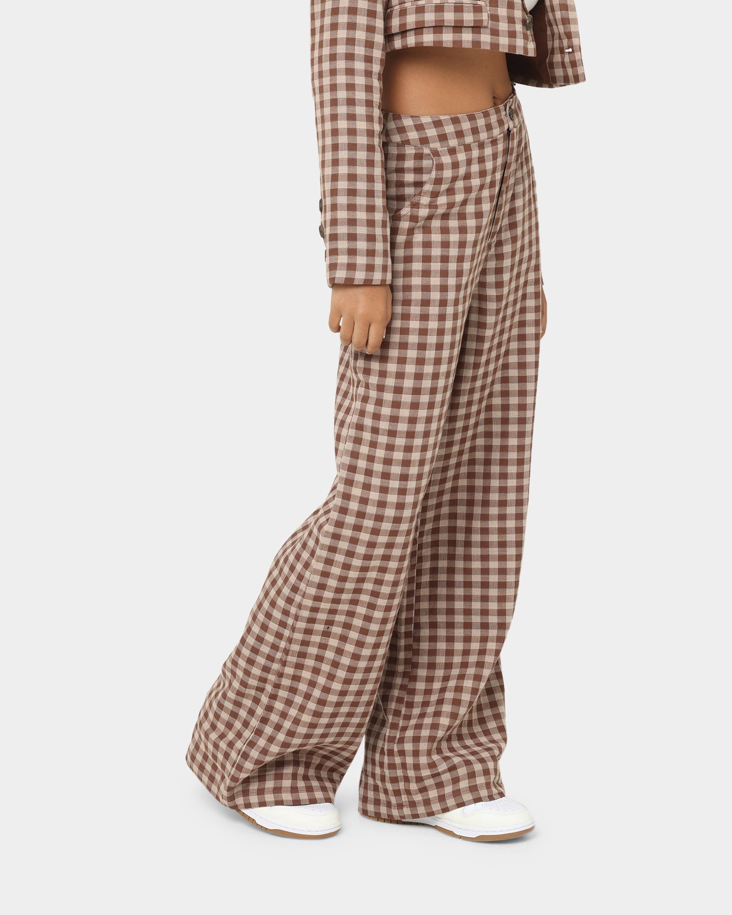 EN ES Women's Harvard Wide Leg Pants Gingham Aurora、mySite、zt4zffjzw
