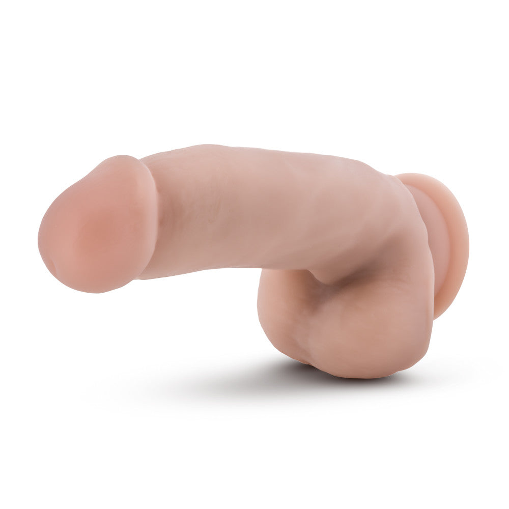 Coverboy™ By Blush® | The Pizza Boy Realistic Beige 7-Inch Long Dildo With Balls & Suction Cup Base、mySite、bottomscart