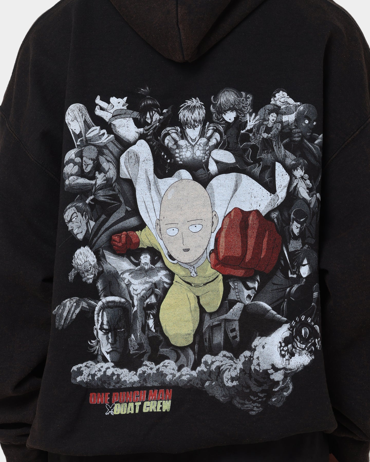 Goat Crew X One Punch Man One Punch Man Vintage Hoodie Black Wash、mySite、zt4zffjzw