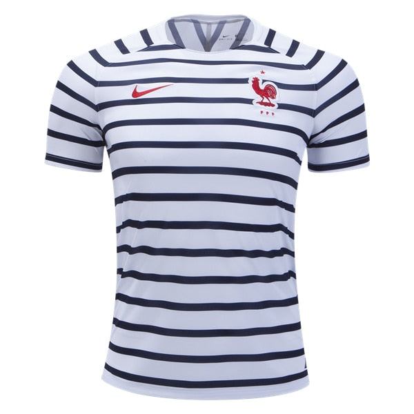 Nike Men's France 18/19 Training Jersey White/Navy、mySite、noshort