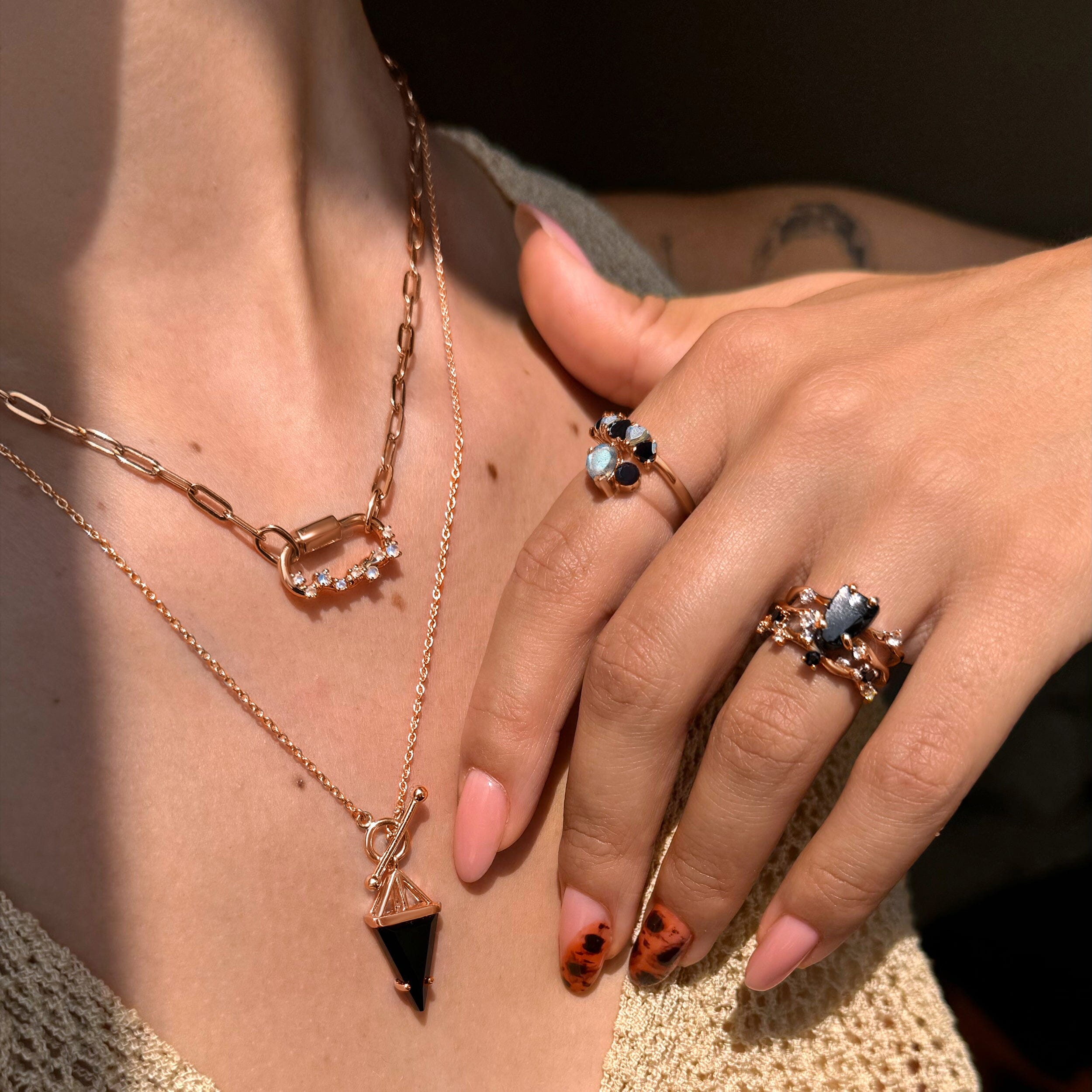 Black Obsidian Necklace - Heroine T-Lock + Free Gift Bag、mySite、hinf8tx79