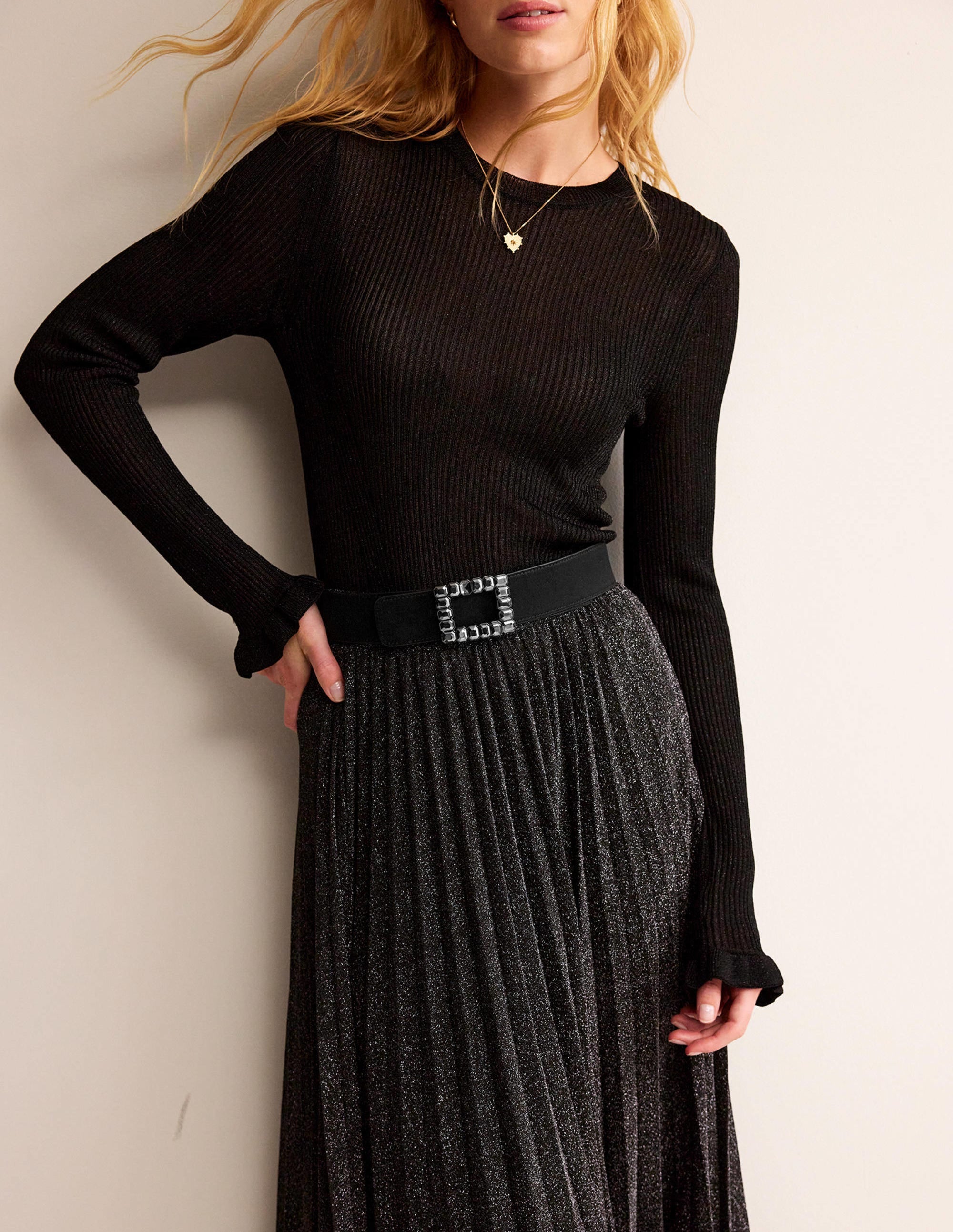  Jewel-Trim Belt-Black、mySite、ashleygrahame