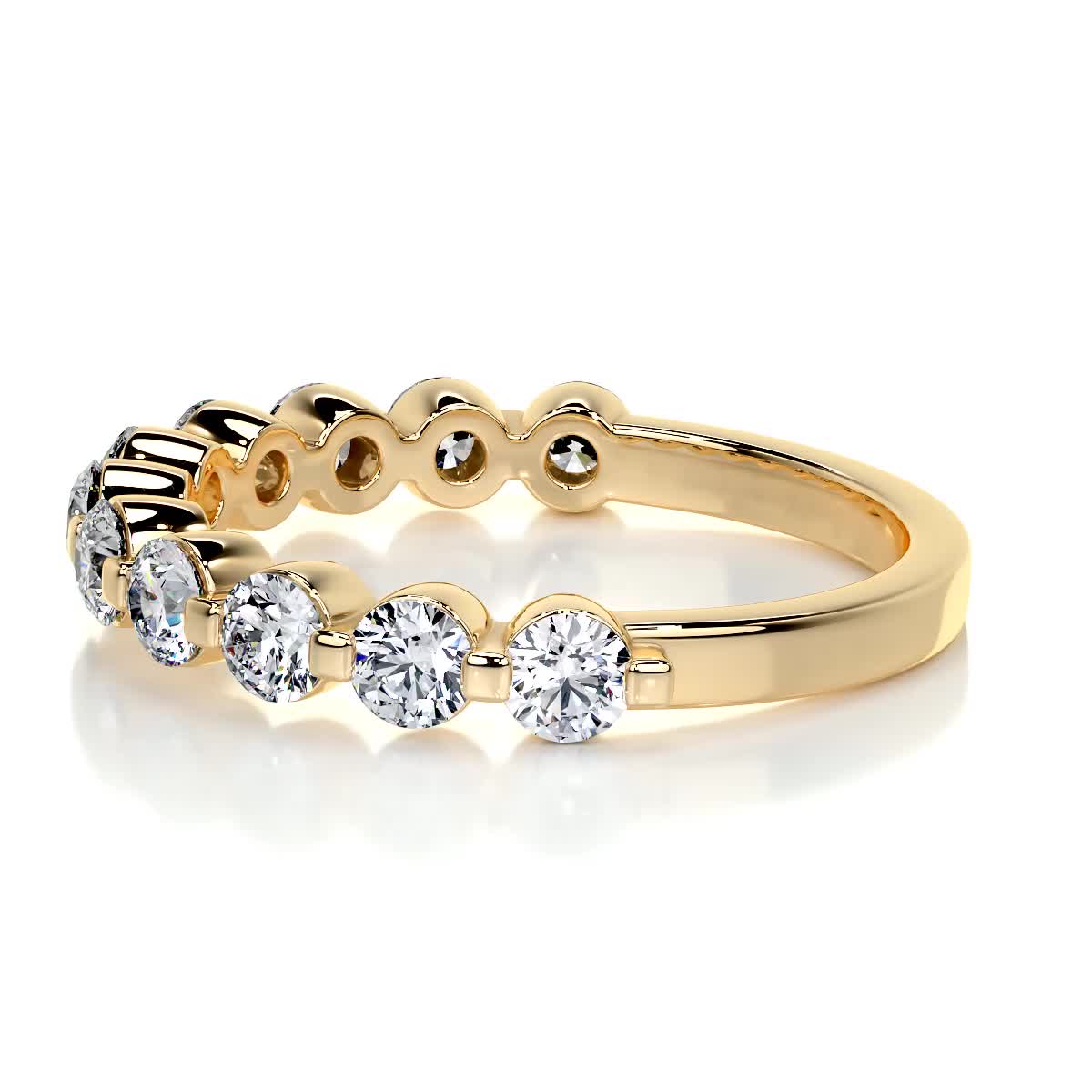 Josie Half-Eternity Wedding Ring (1 Carat) -18K Yellow Gold、mySite、hinf8tx79