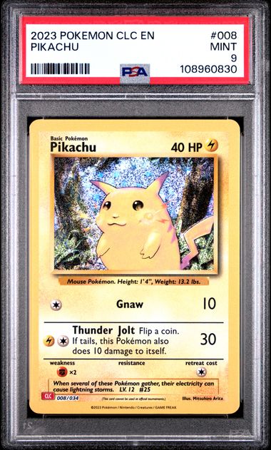 Pikachu #8 PSA 9 Pokemon CLC Trading Card Game Classic 2023、mySite、waistdrama