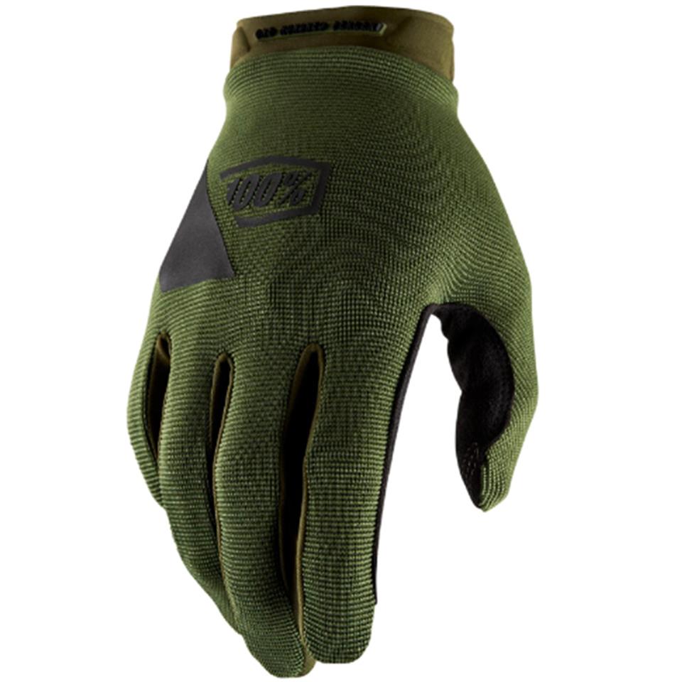  100% Ridecamp Race Gloves - Army Green/Black、mySite、merchandisen