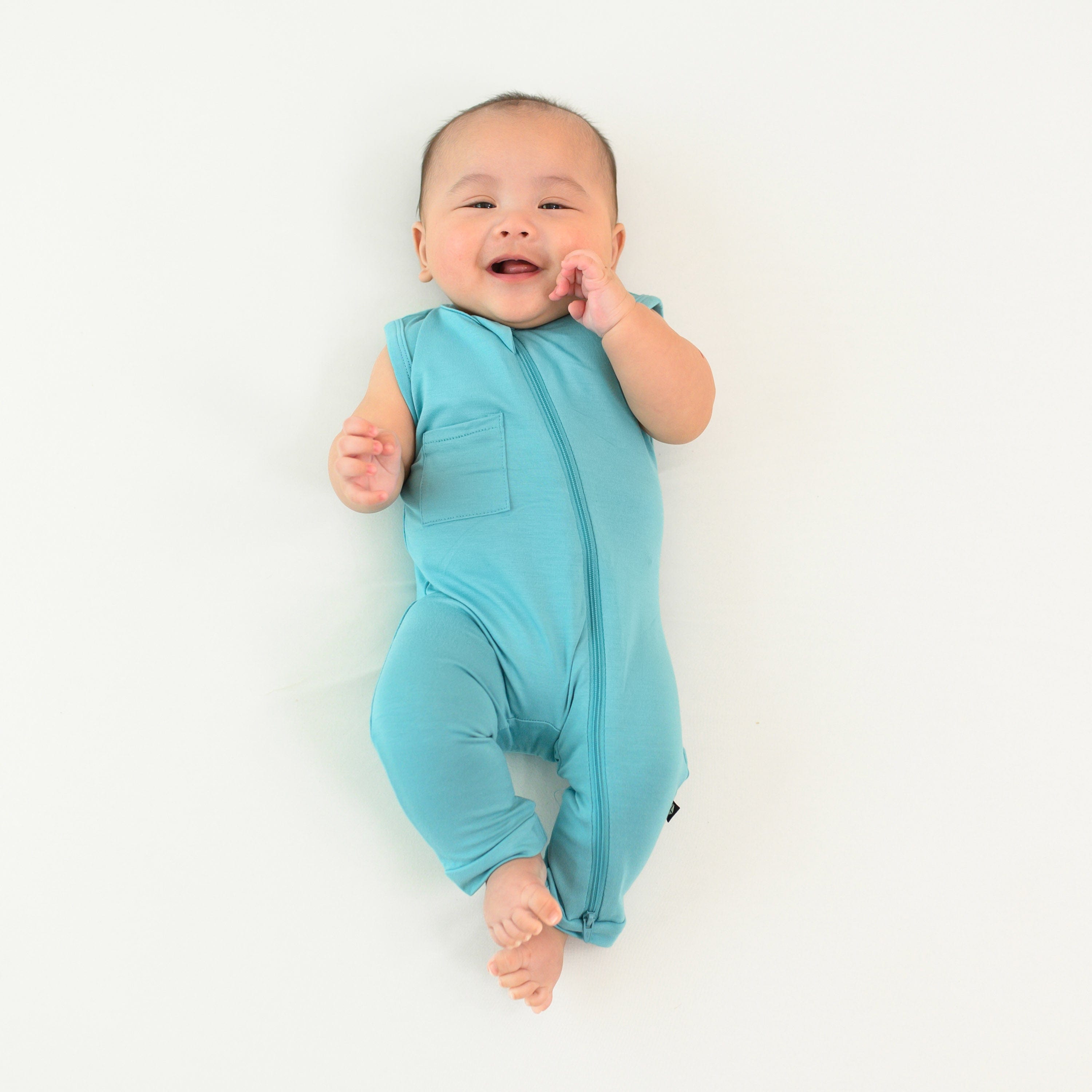  Zippered Sleeveless Romper in Makai、mySite、layawaytickets