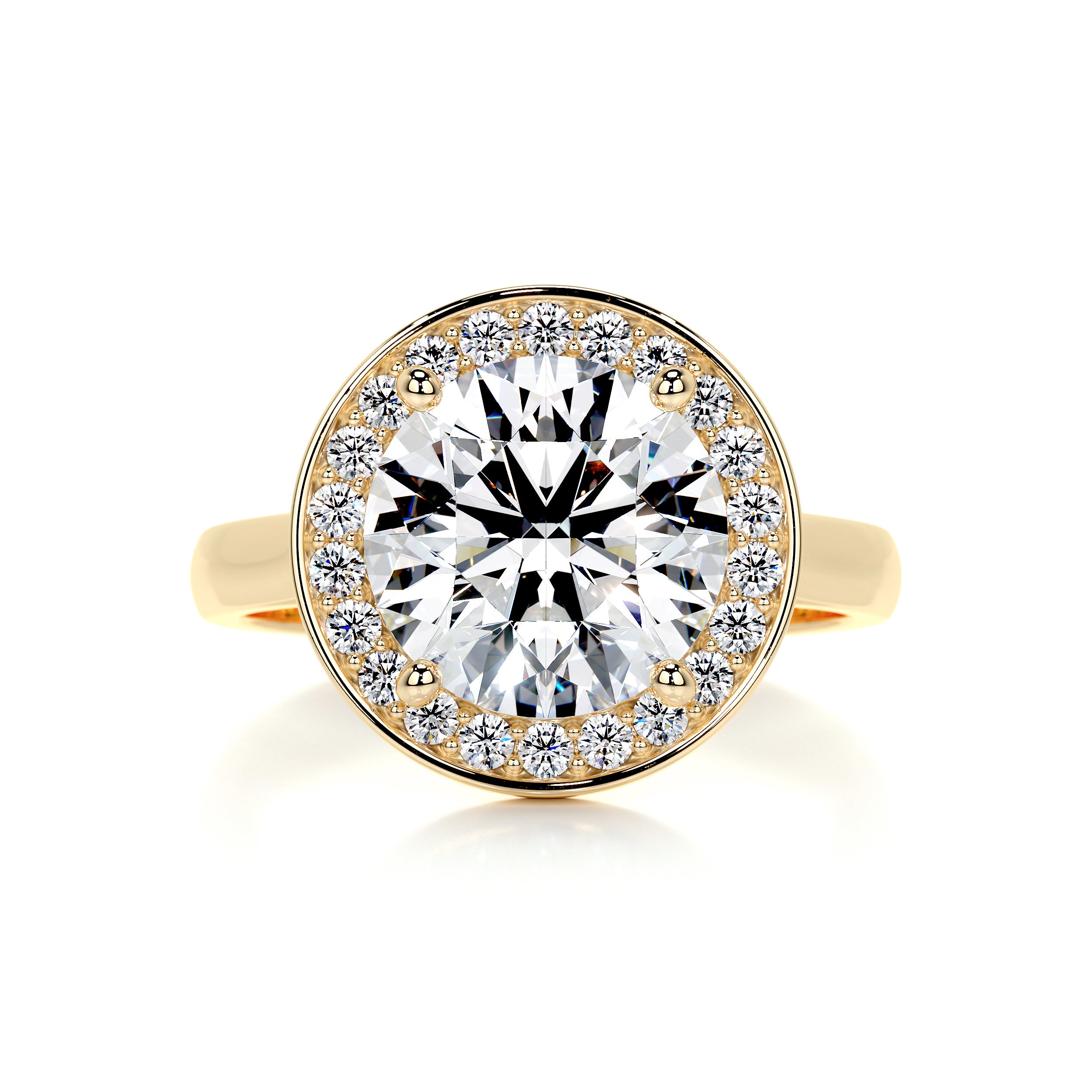 Charlie Diamond Engagement Ring -18K Yellow Gold、mySite、hinf8tx79