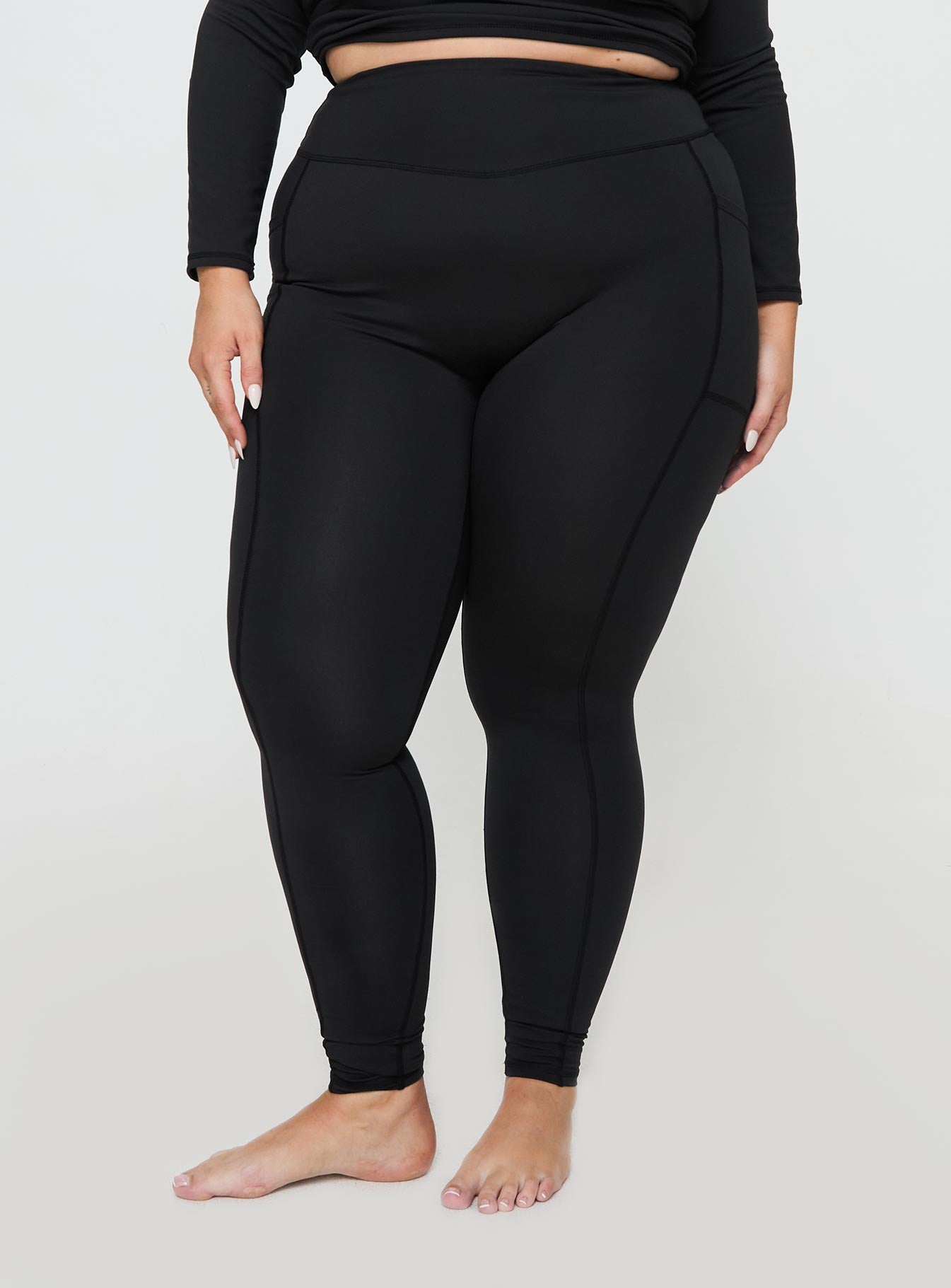 Achieve Activewear Leggings Black Curve、mySite、solidvoid