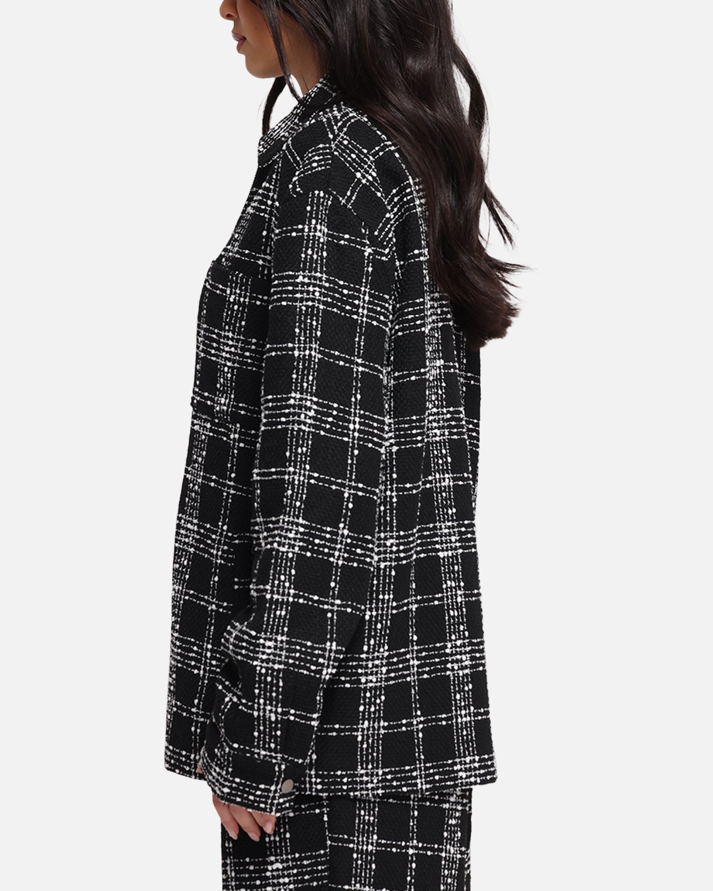 XXIII Boucle Tweed Zip Jacket Black/White、mySite、zt4zffjzw