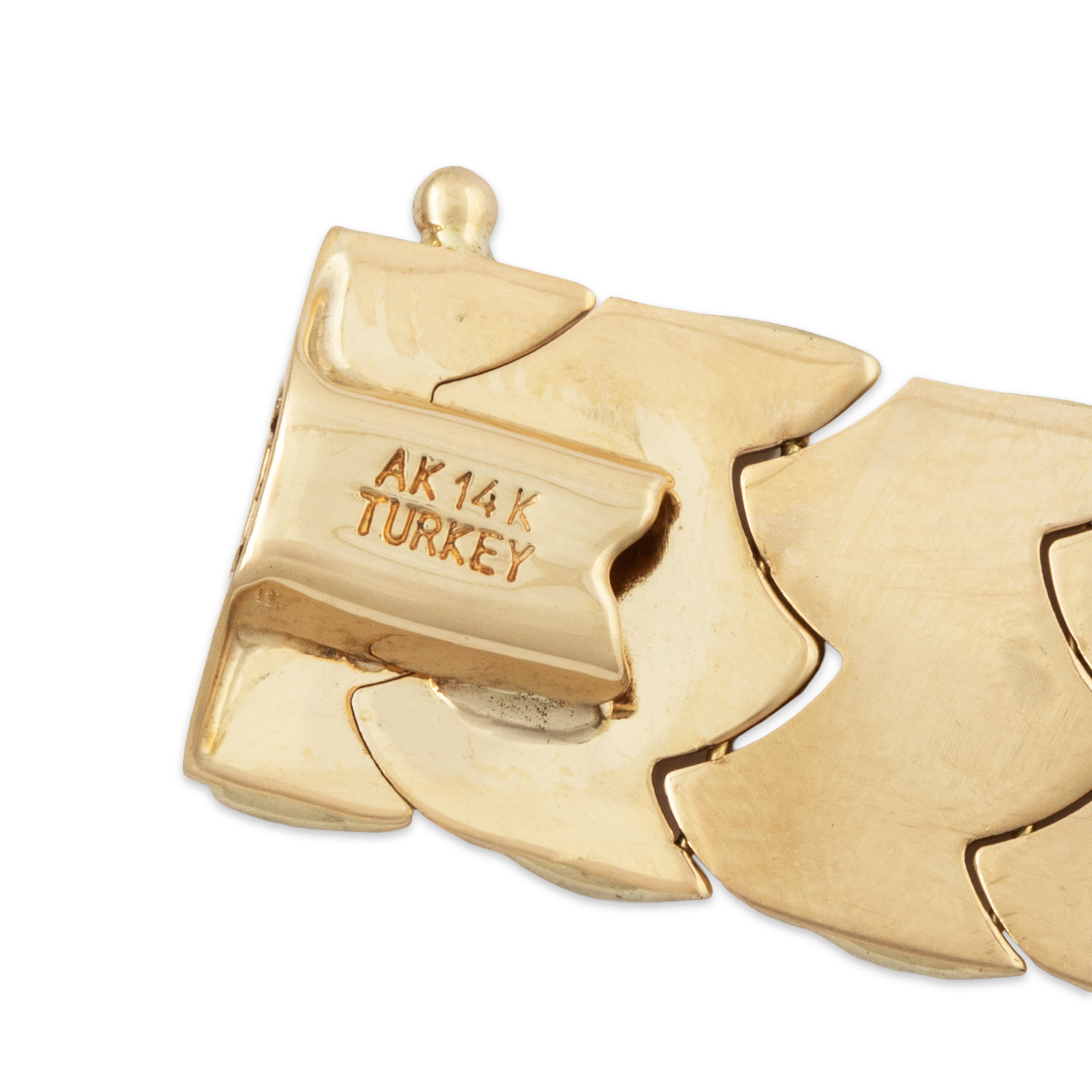 Vintage 14k Yellow Gold Basket Weave Link Bracelet 7、mySite、hinf8tx79