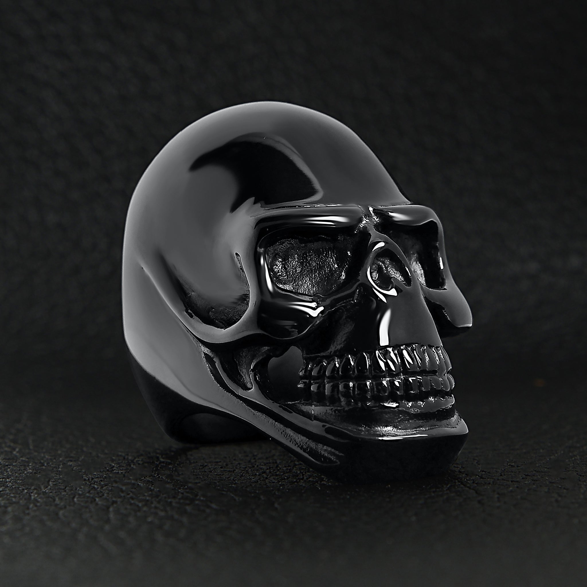 Stainless Steel Black Skull Ring / SCR4094、mySite、dreamappss