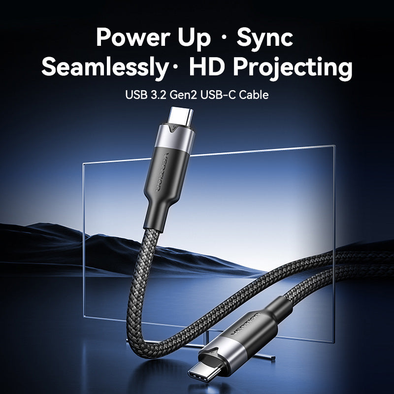 Vention USB 3.2 Gen2 C Male to C Male 10Gbps Cable Aluminum Alloy Type、mySite、fannypackpong