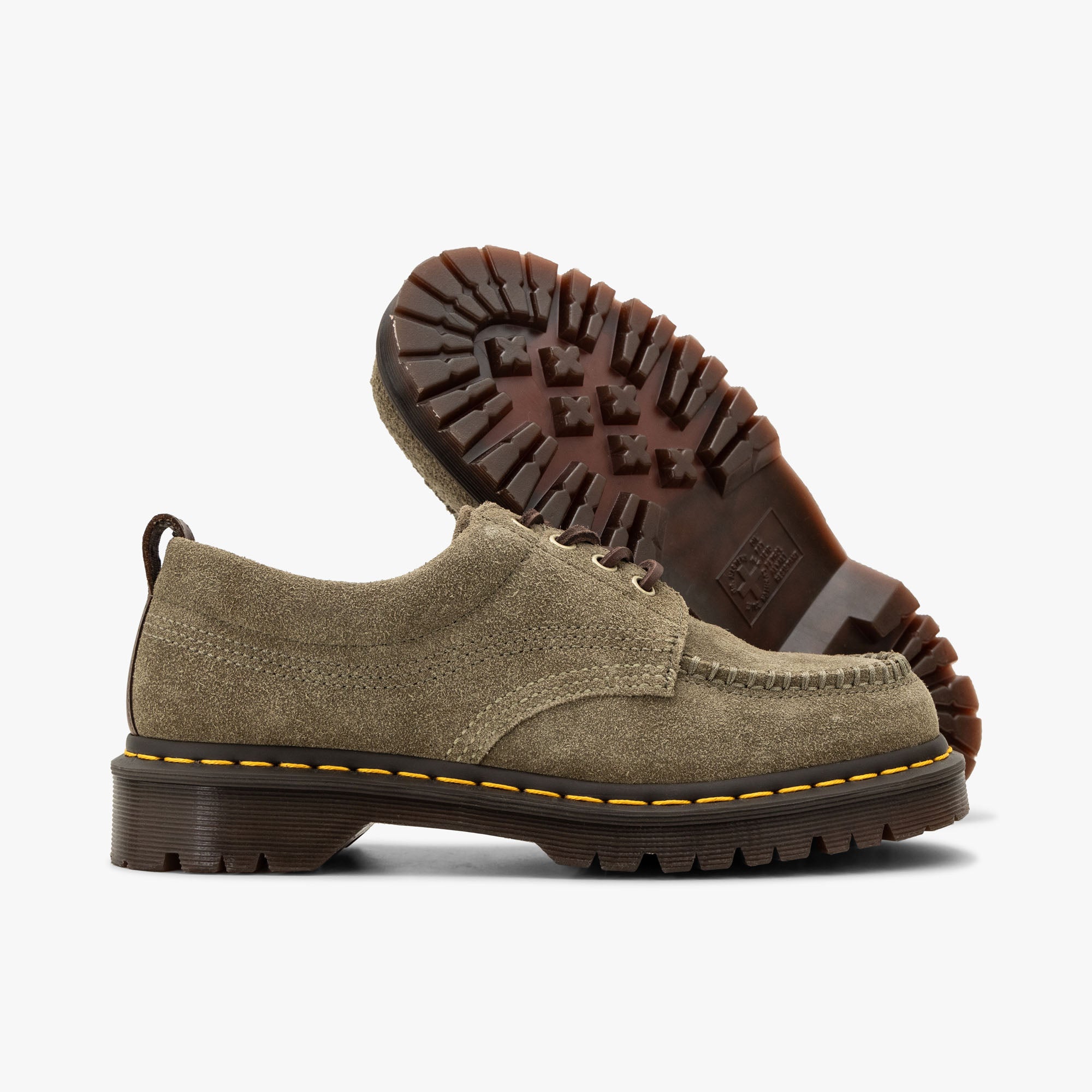  Dr. Martens Lowell Hairy Suede Olive & Dark Brown、mySite、merchandisen