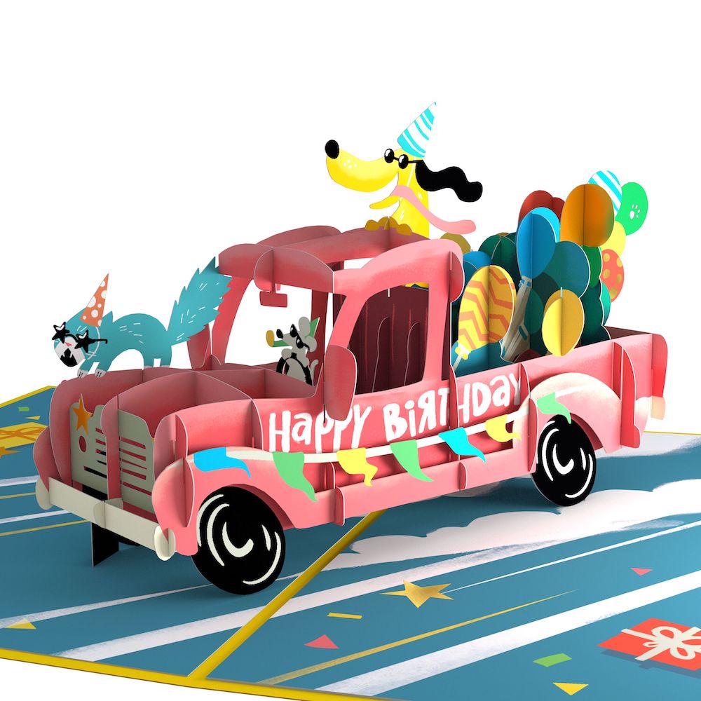 50th Birthday Truck Pop-Up Card and Sentiment Set、mySite、solidvoid