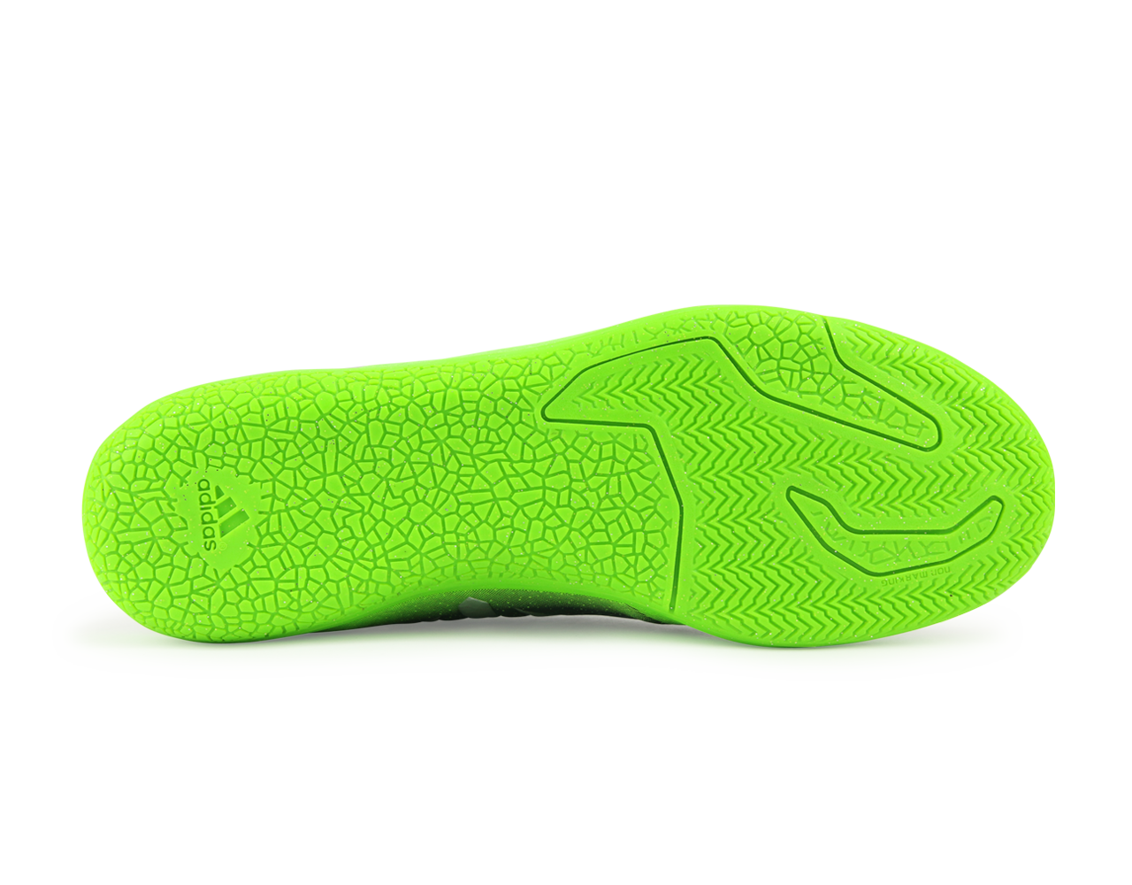 adidas Men's Messi 16.3 Indoor Soccer Shoes Dark Grey/Silver Metalic/Solar Green、mySite、noshort