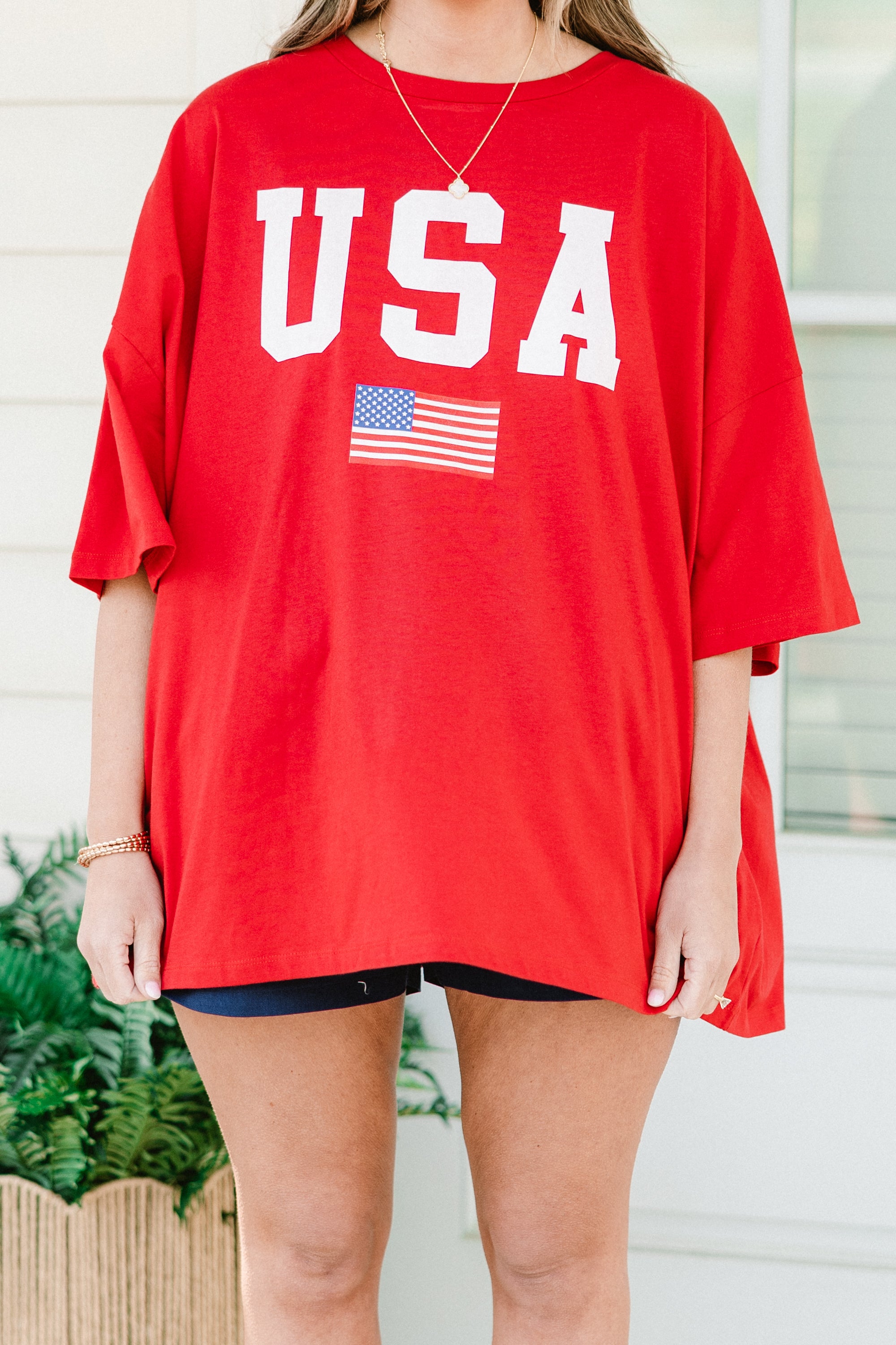  True American Spirit Boyfriend Tee, Red、mySite、justintrudeaud