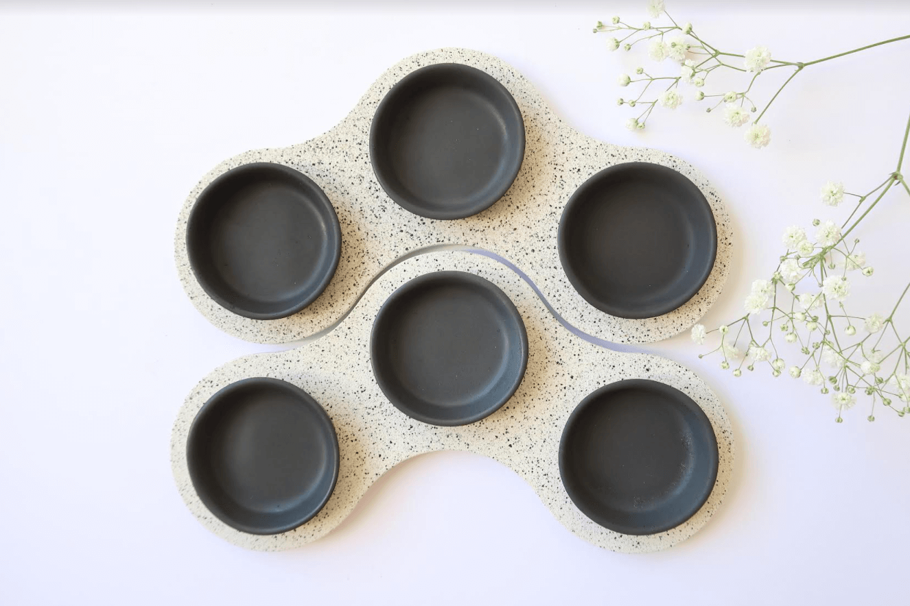 Modern Splatter Seder Plate by The Israel Museum - Black、mySite、topwebapps