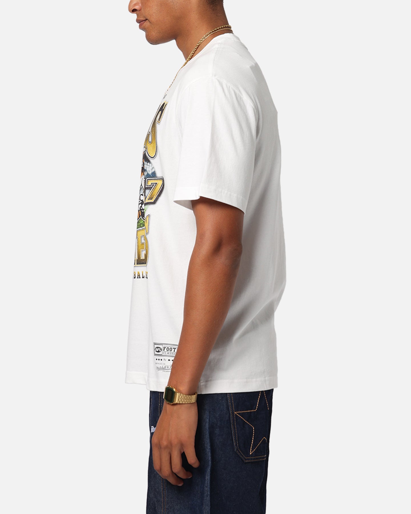 Mitchell & Ness Richmond Tigers Mascot T-Shirt Vintage White、mySite、zt4zffjzw