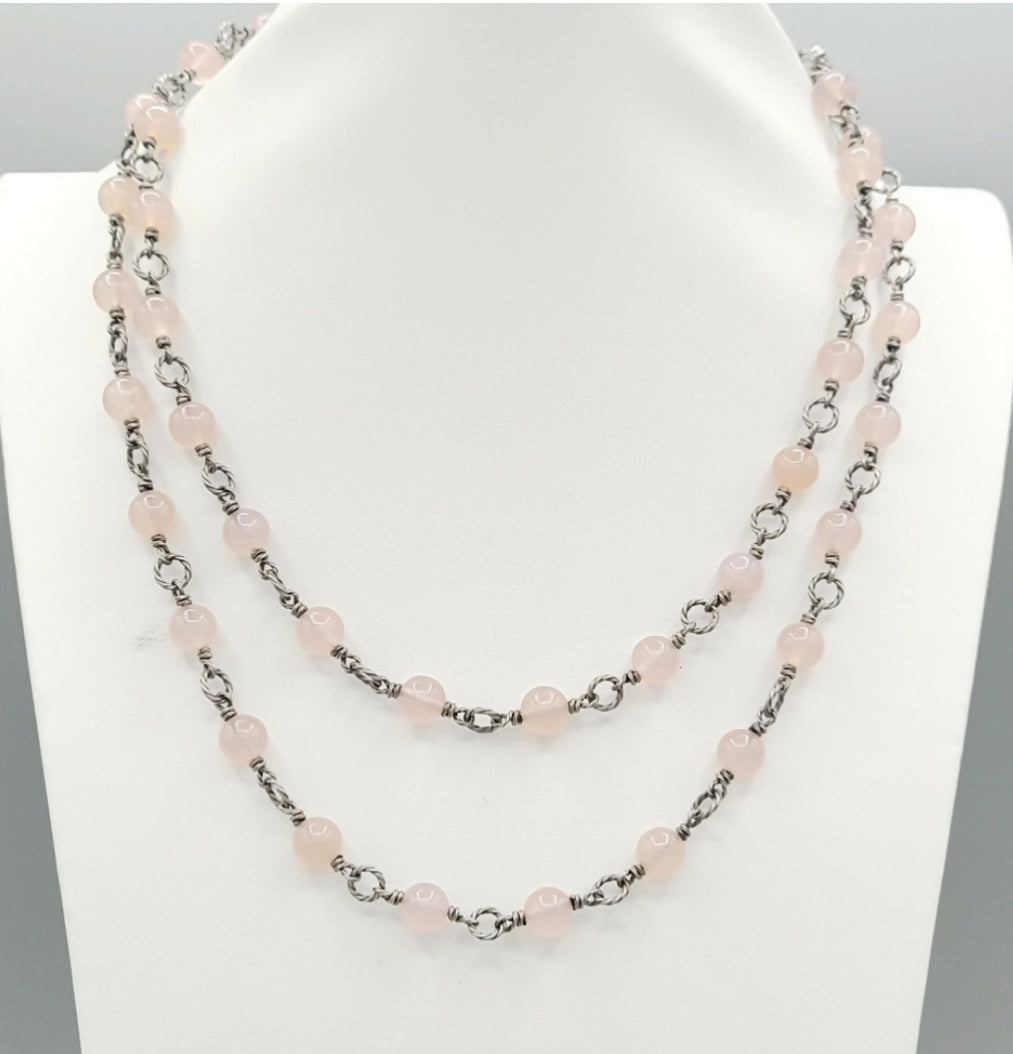 David Yurman Bijoux Necklace 鈥?Rose Quartz Cable Link、mySite、hinf8tx79