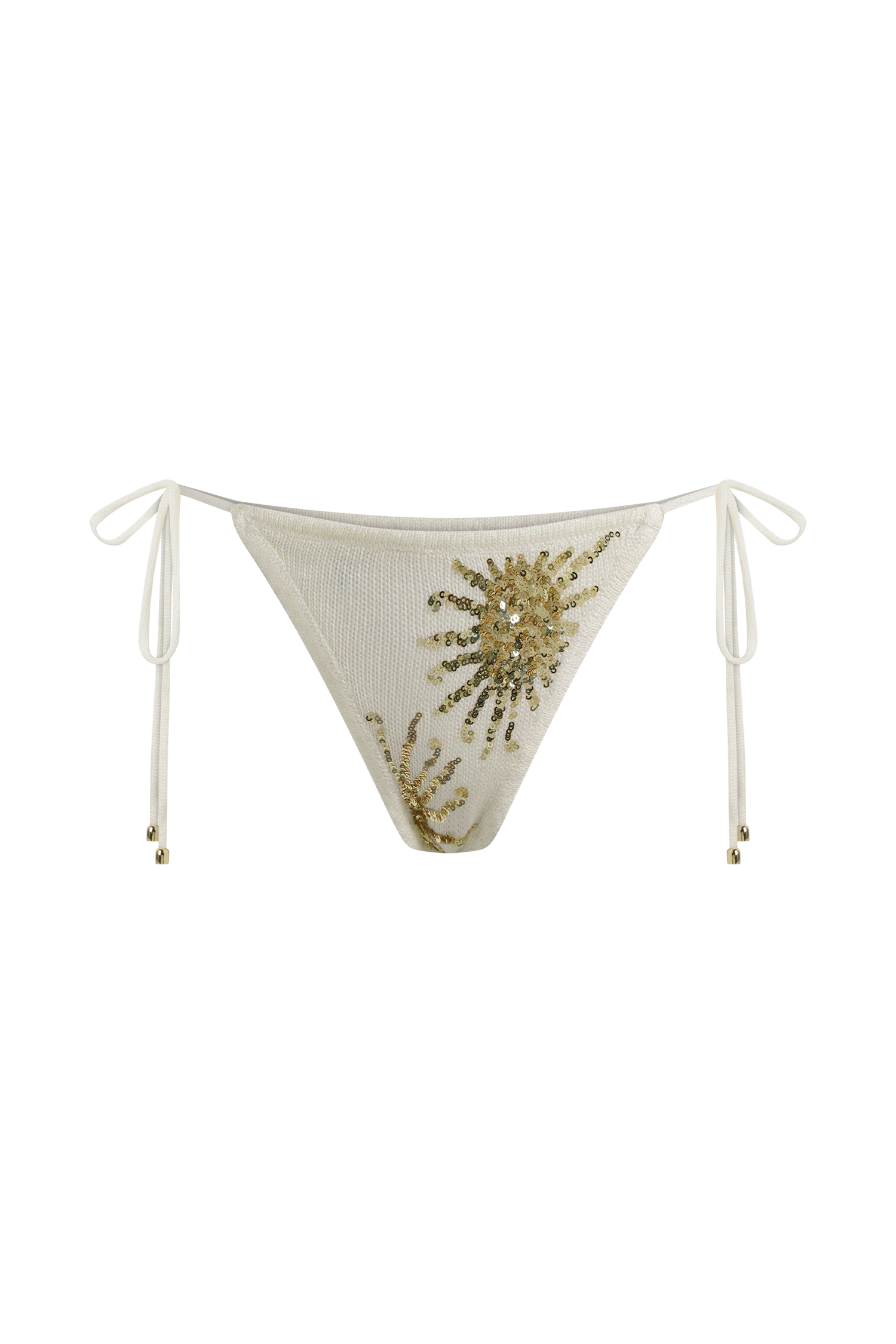 Huntleigh Crochet Bikini Bottom - White & Gold Sunshine Print、mySite、solidvoid