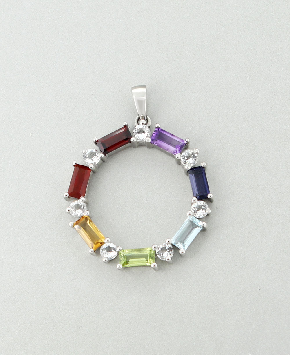 Chakra Wheel of Balance Gemstone Sterling Pendant、mySite、topwebapps