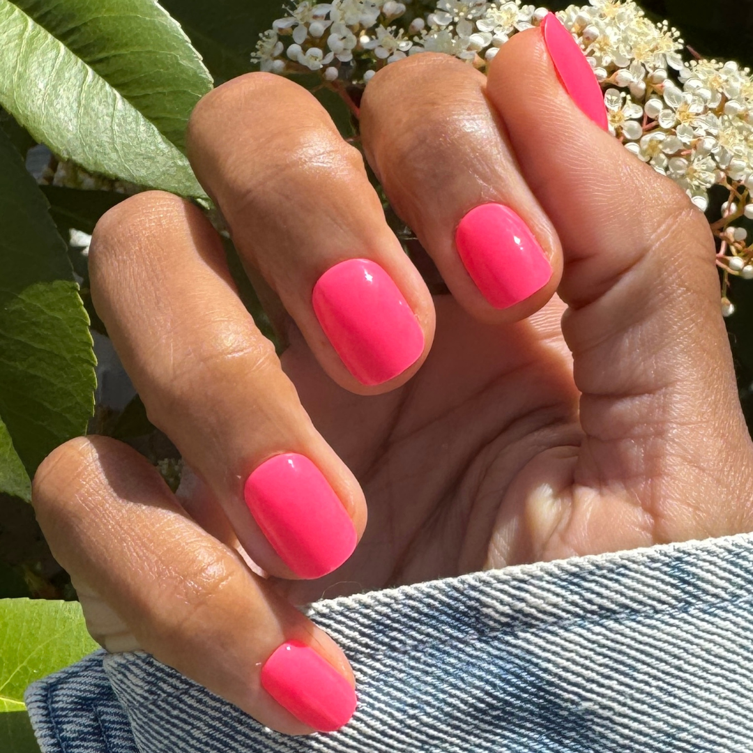 Flamingo | Extra Short | Squoval - Tab Press-On、mySite、solidvoid