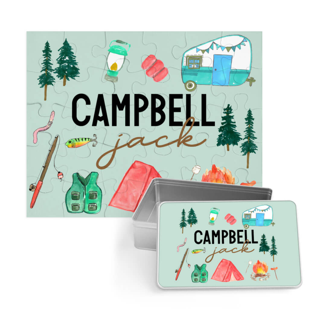  Kids Personalized 30 Piece Puzzle | Happy Camper、mySite、layawaytickets