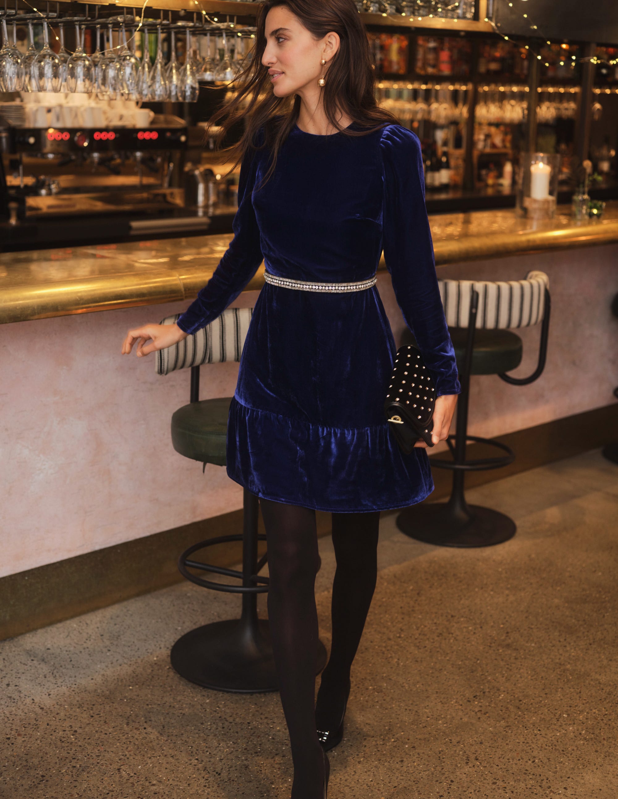  Velvet Short Dress-Sapphire Blue、mySite、ashleygrahame