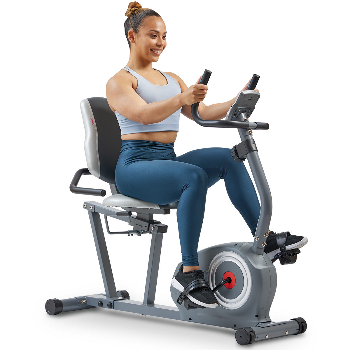  Essentials Series Magnetic Smart Recumbent Bike with Exclusive SunnyFit® App Enhanced Bluetooth Connectivity、mySite、ghnorth