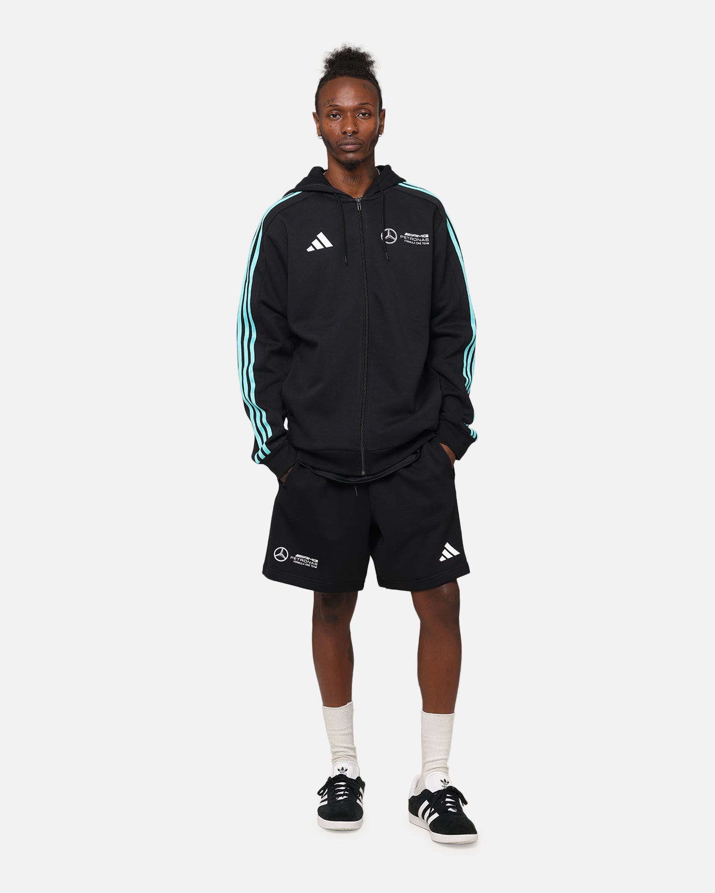 adidas x Mercedes-AMG PETRONAS Formula One F1 DNA Full-Zip Hoodie Black/White、mySite、zt4zffjzw