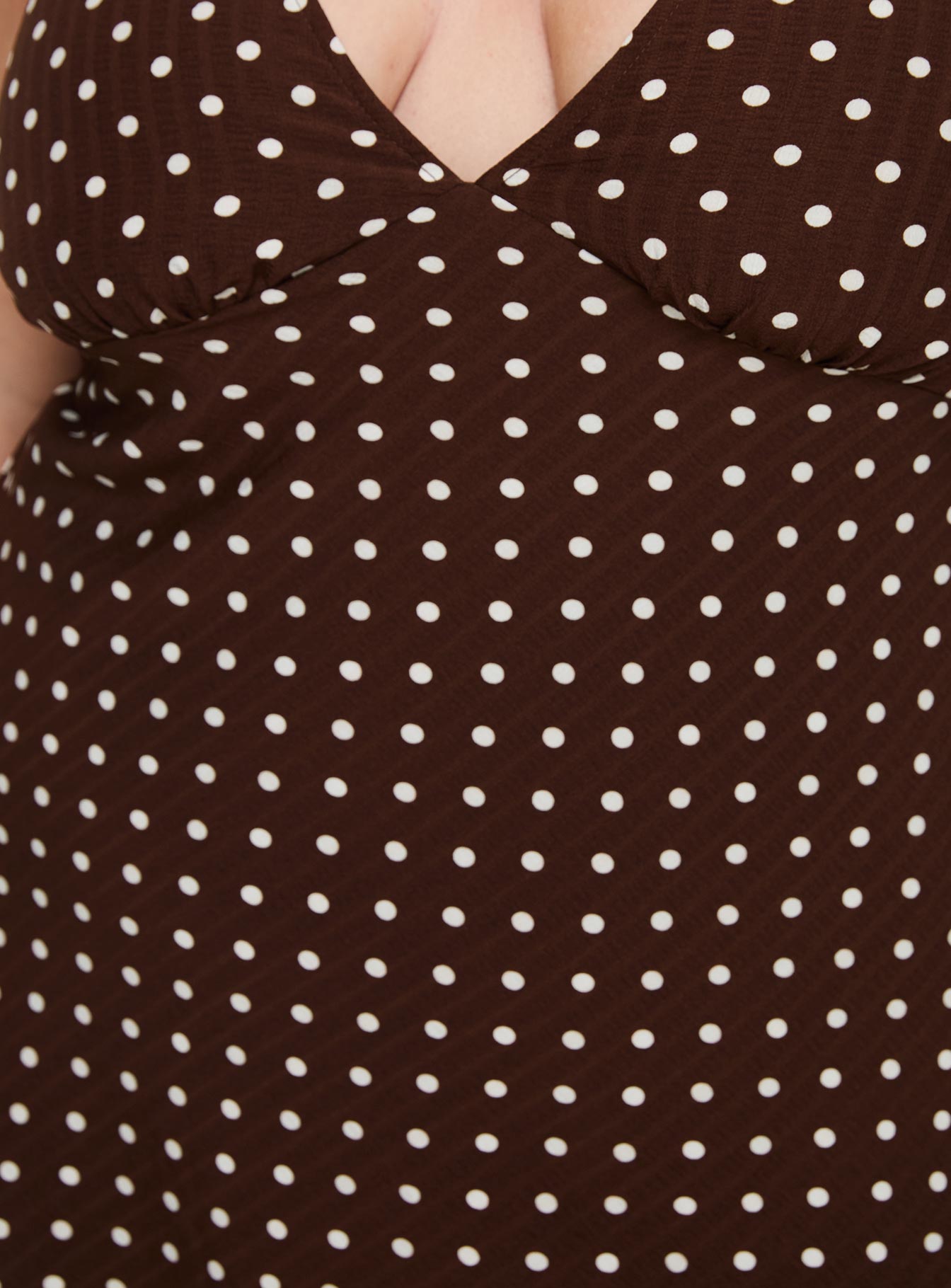 Nellie Mini Dress Brown Polka Dot Curve、mySite、solidvoid