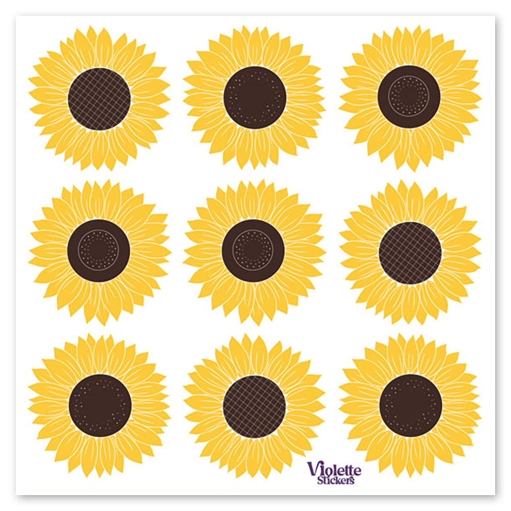  Gold Foil Sunflowers Stickers、mySite、ghnorth
