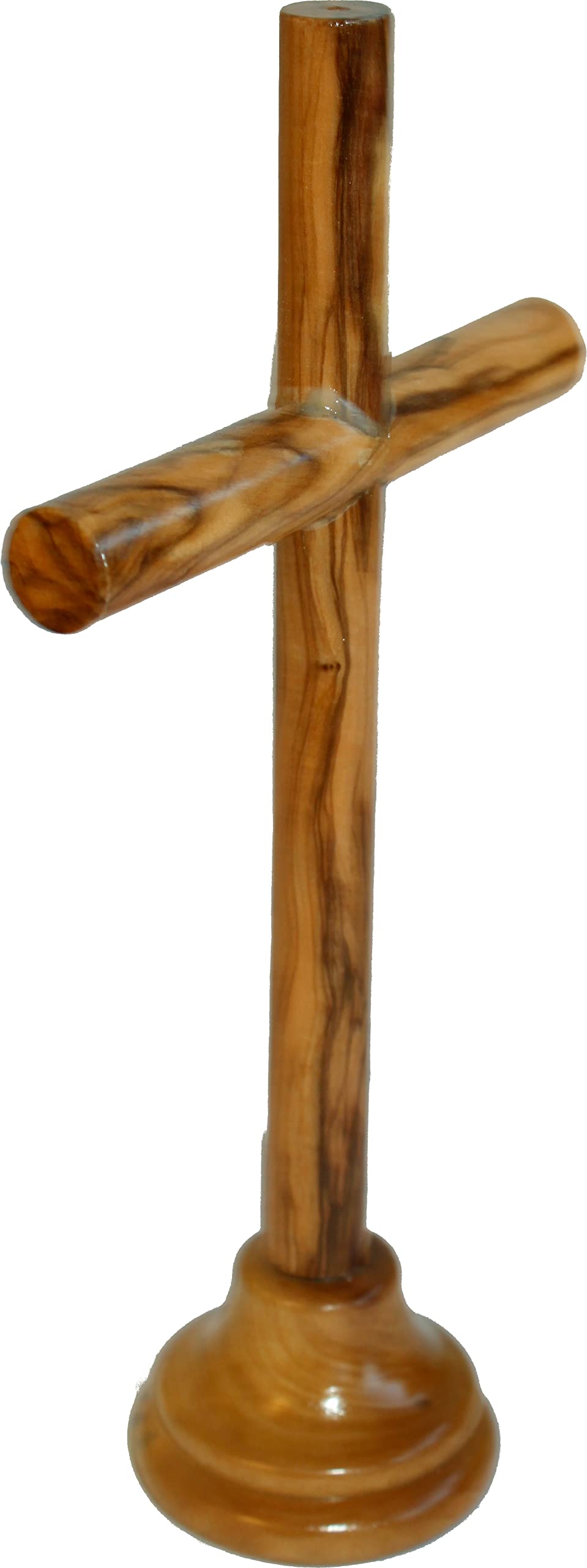 Holy Land Market Olive Wood Smooth Round Sticks Bethlehem Cross - Modern Style ( 7.5 Inches )、mySite、topwebapps