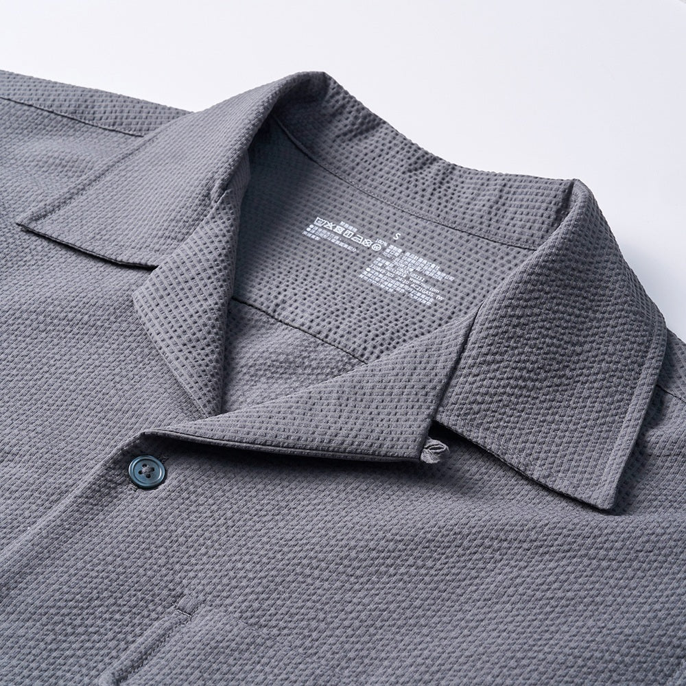  Men's Breathable Seersucker Shirt Jacket、mySite、sugarbowlscore